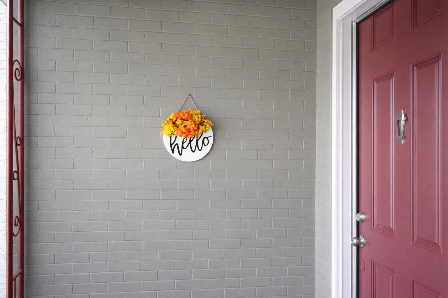 Whimsical accents greet you on the front porch.
