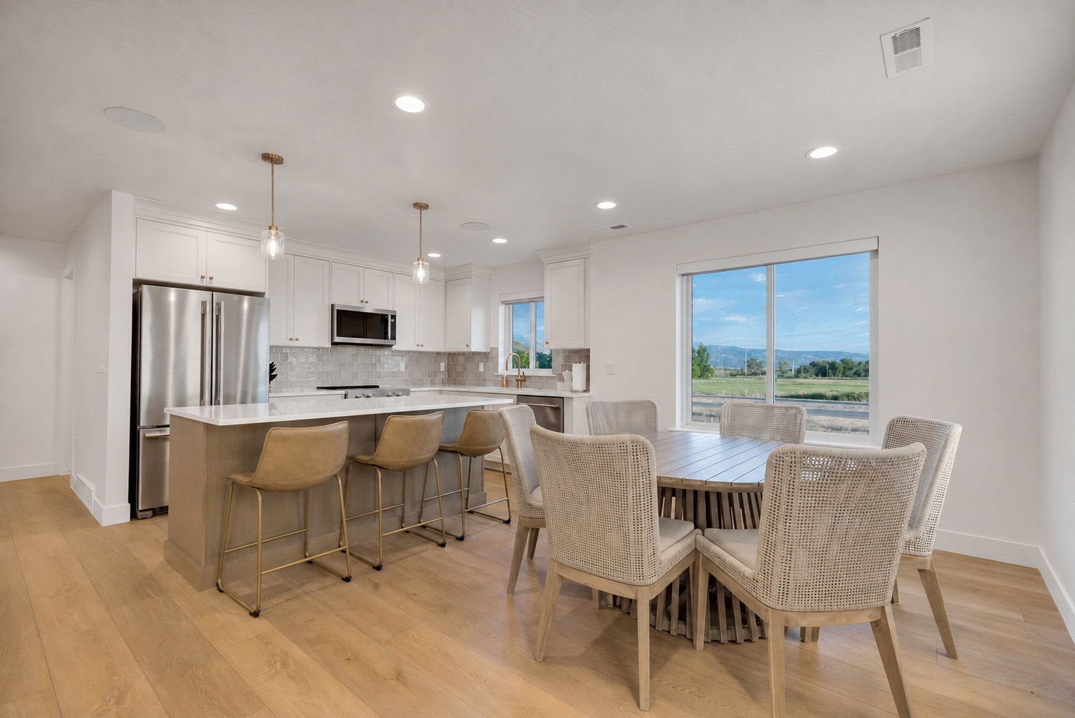 ADU kitchen and dining area
