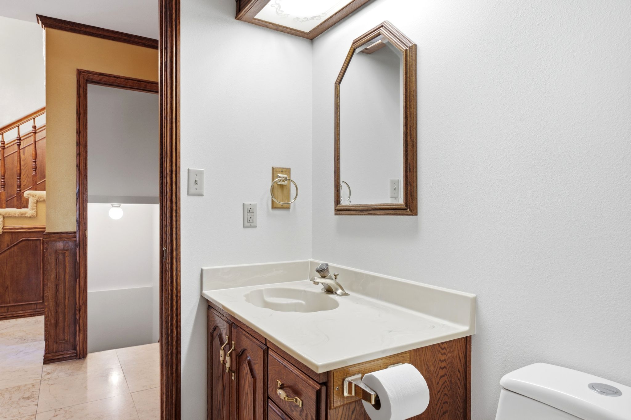 Guest bathroom on main level