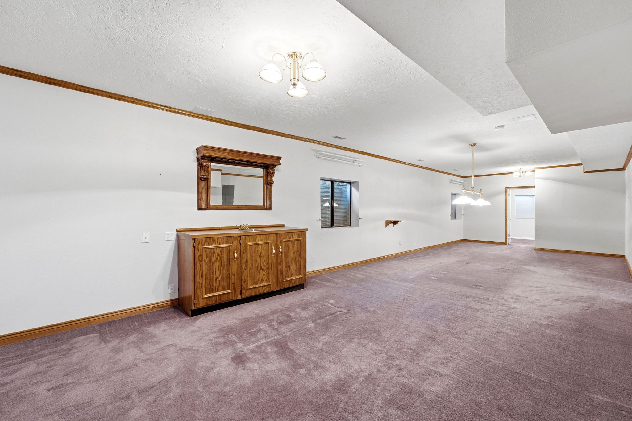Lower leve family room