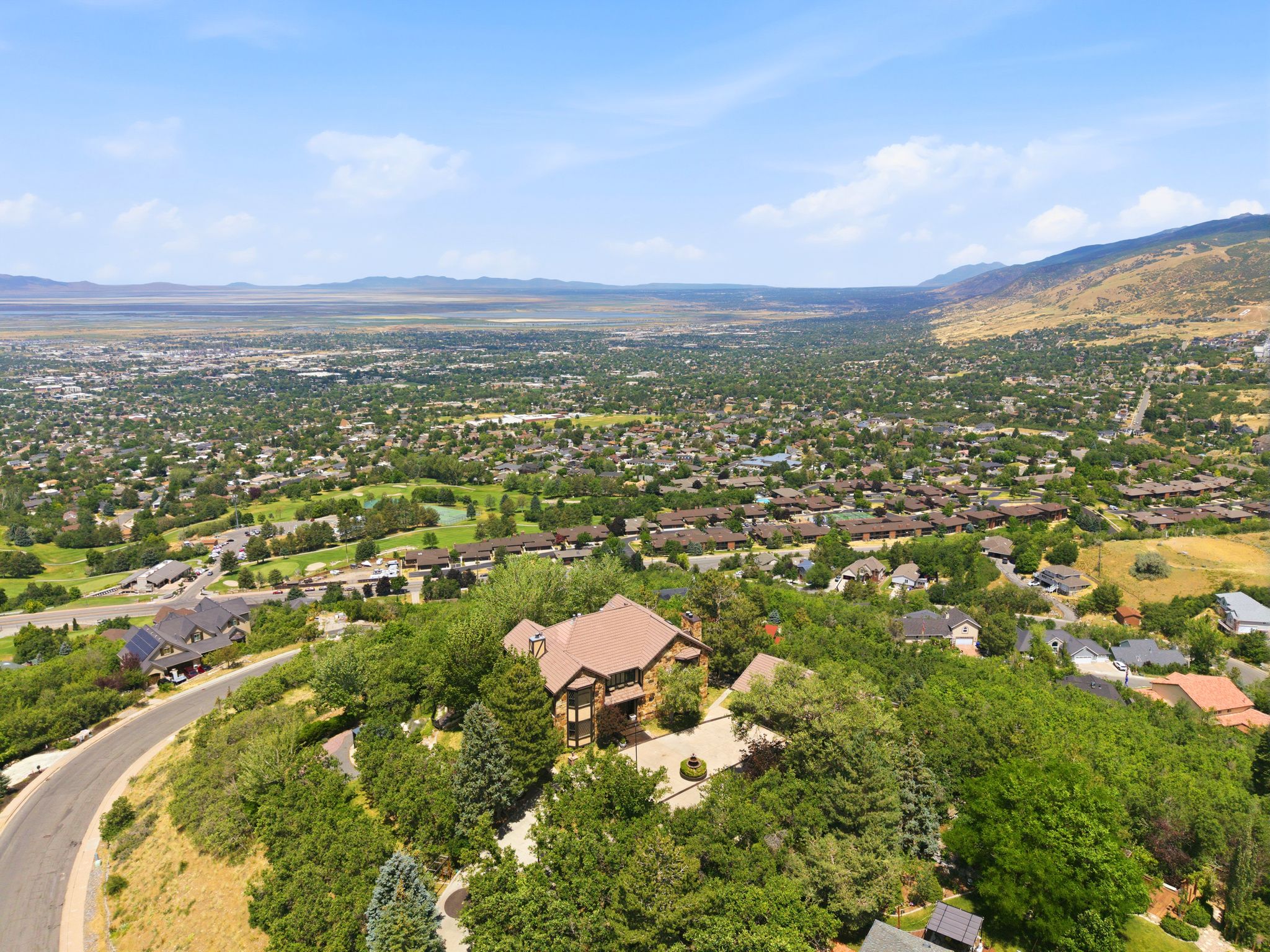Aerial view of property