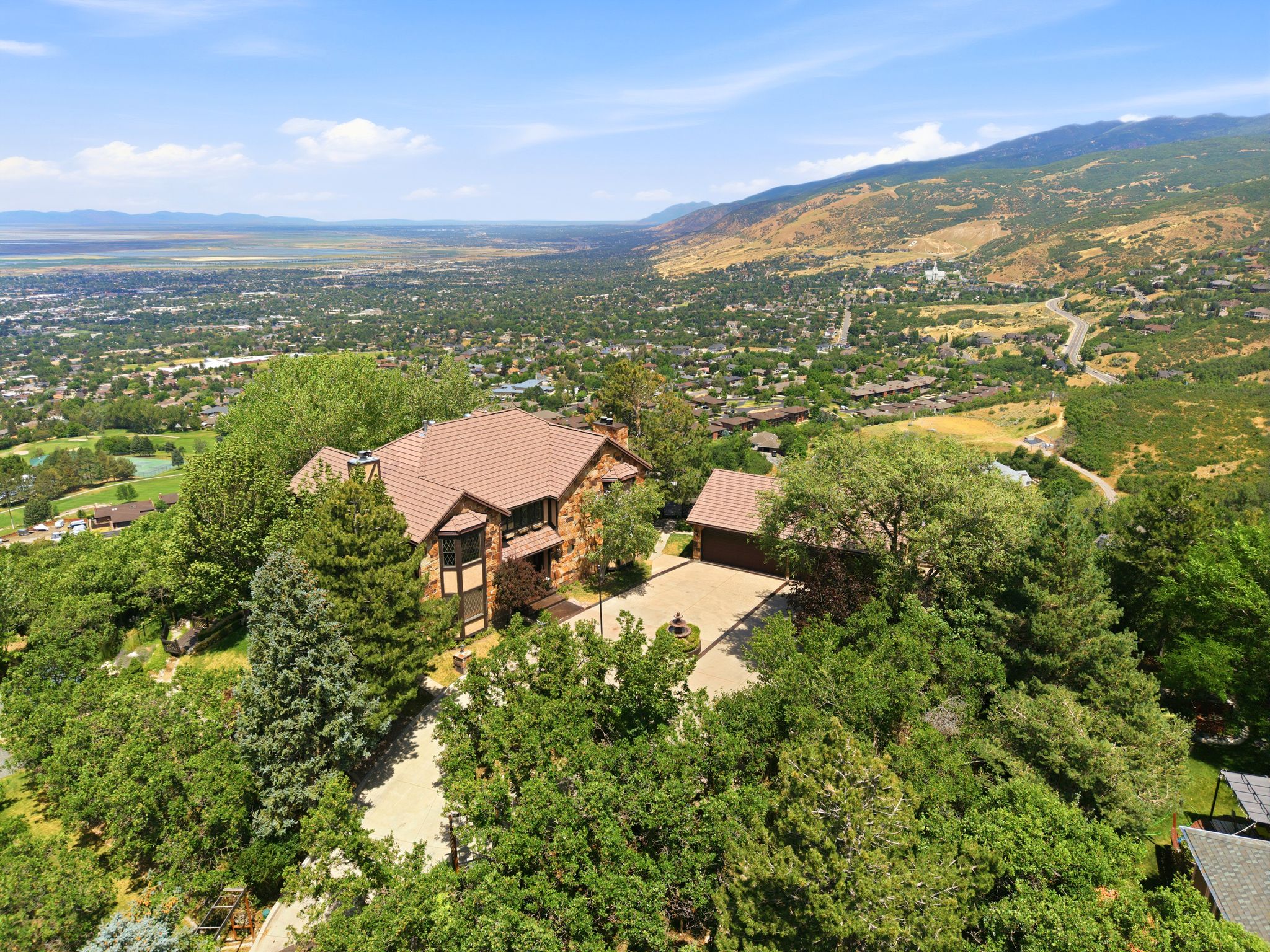 Aerial view of home