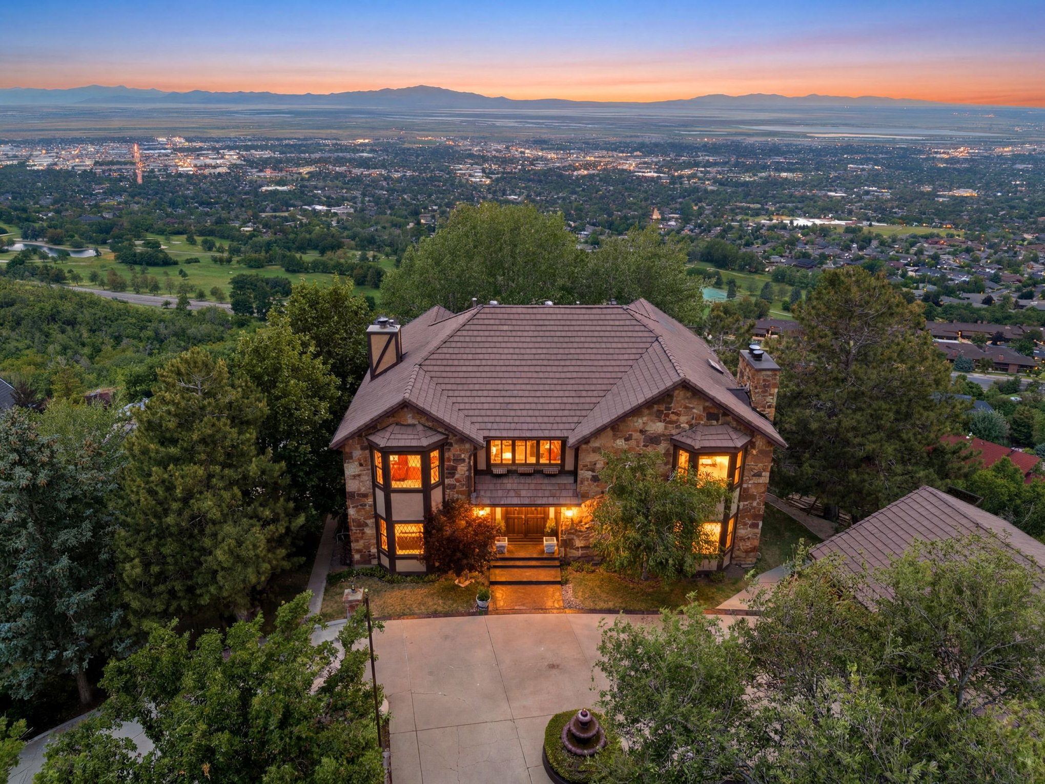 Aerial view of estate