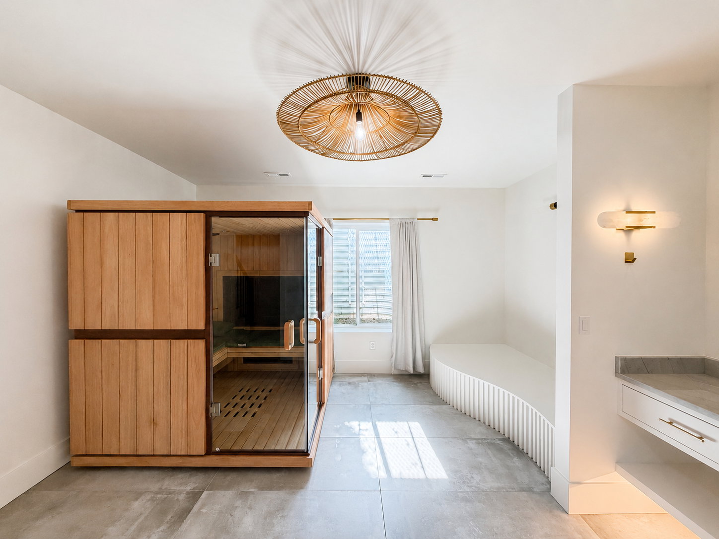 Spa room with Sauna and Steam shower
