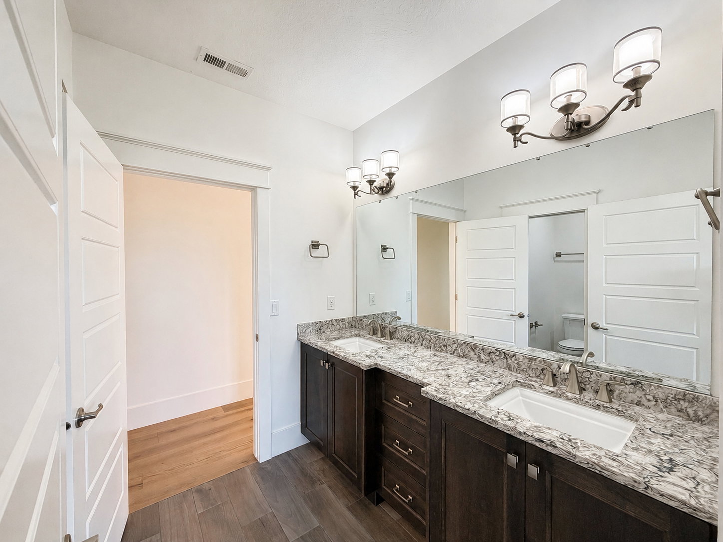 2nd floor hall bath with dual vanity