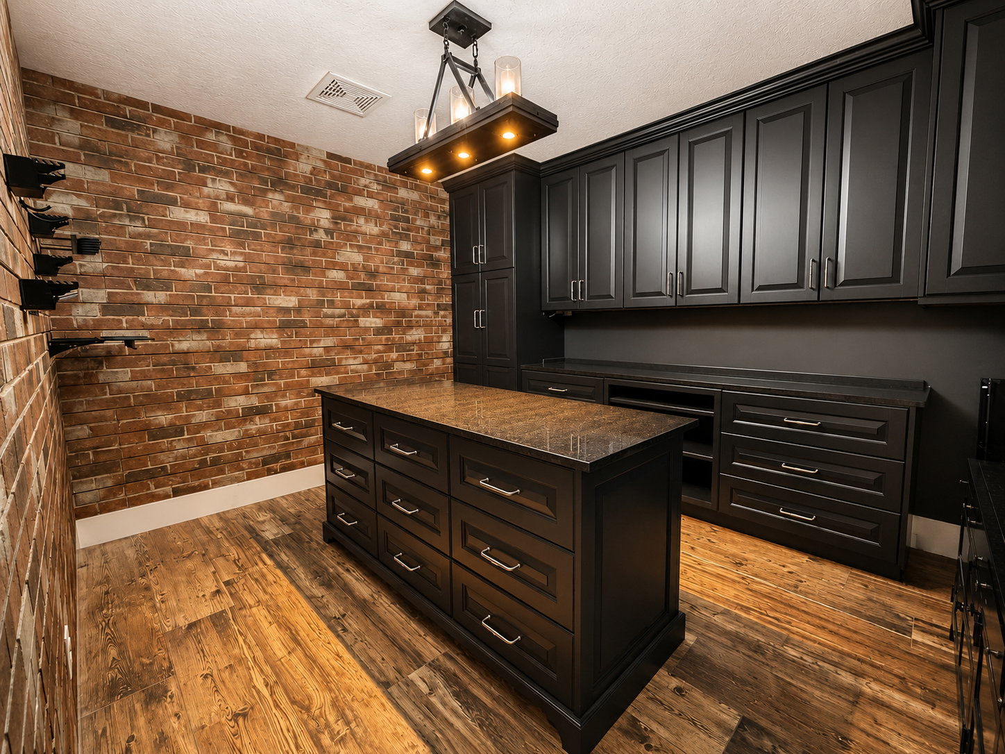Safe room with volumes of storage