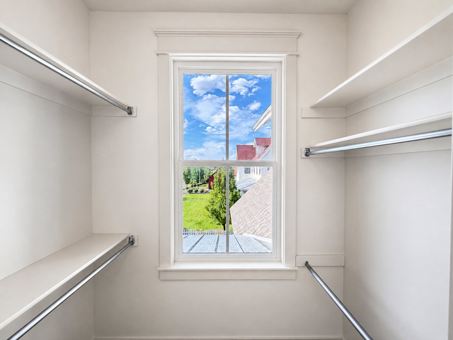 One of two walk-in closets in bunk room