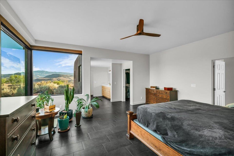 Expansive corner window offering broad scenic vistas