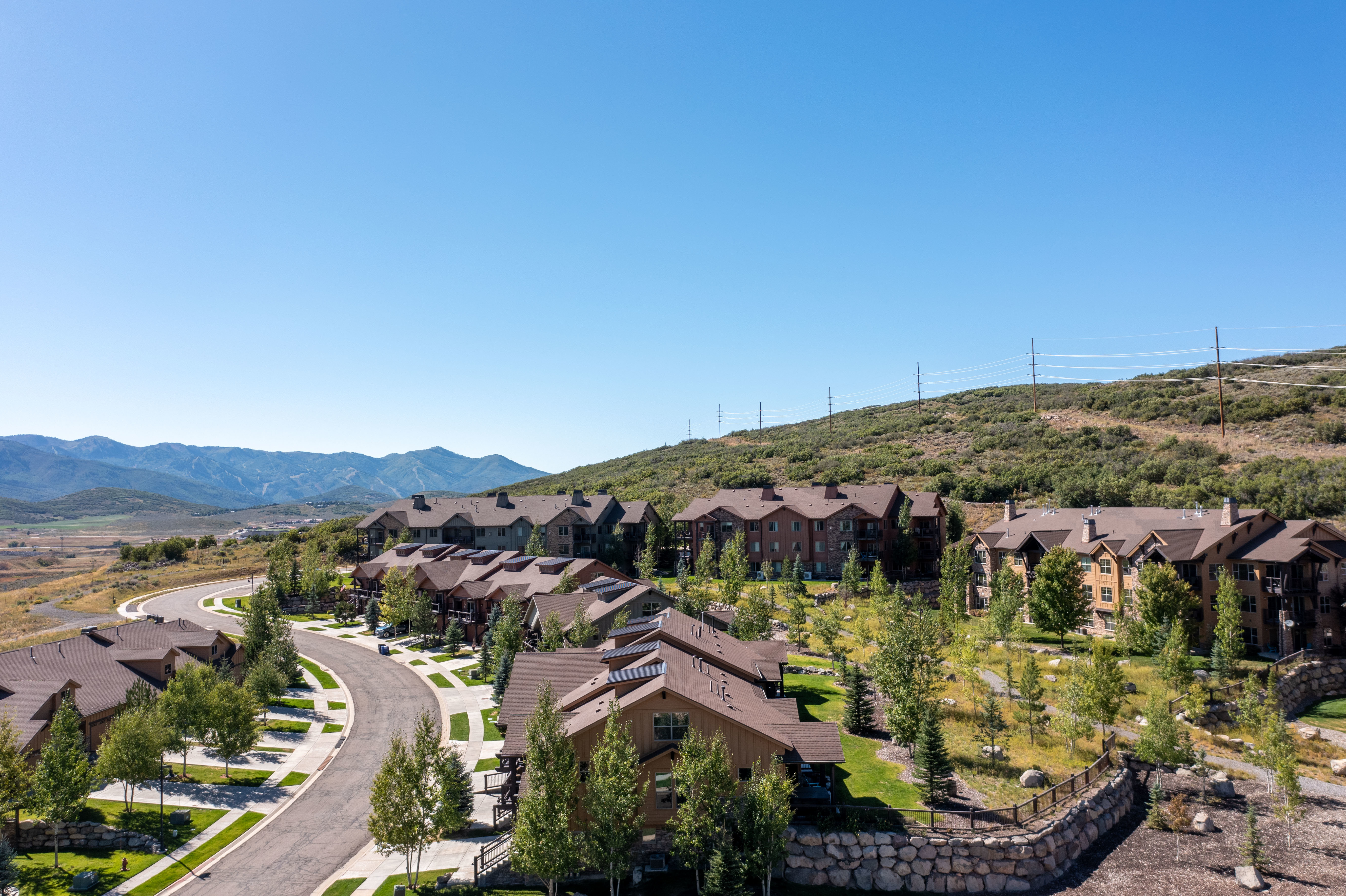 Residential community featuring multi-story buildings and townhome-style residences