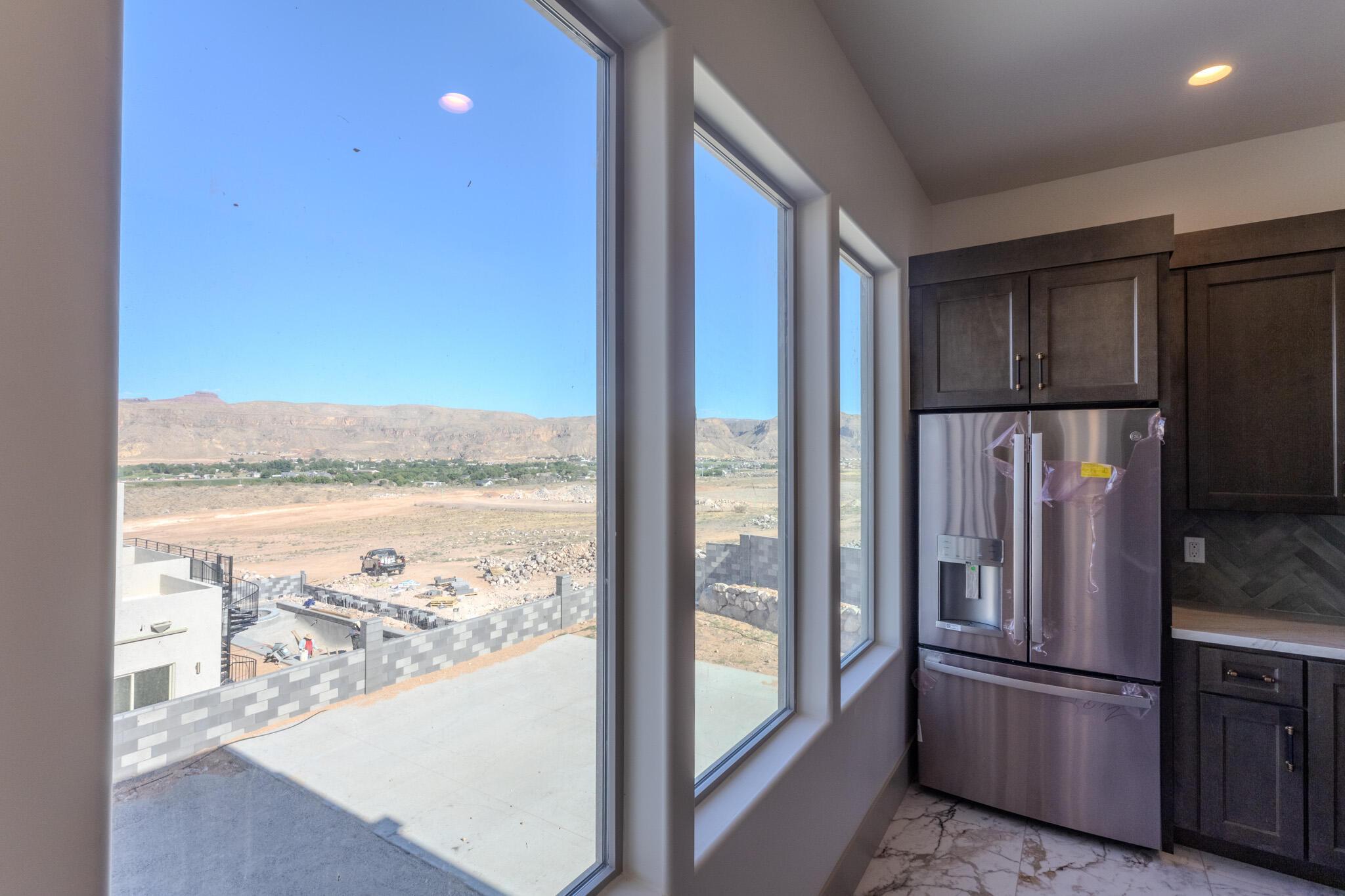 Expansive windows provide abundant natural light