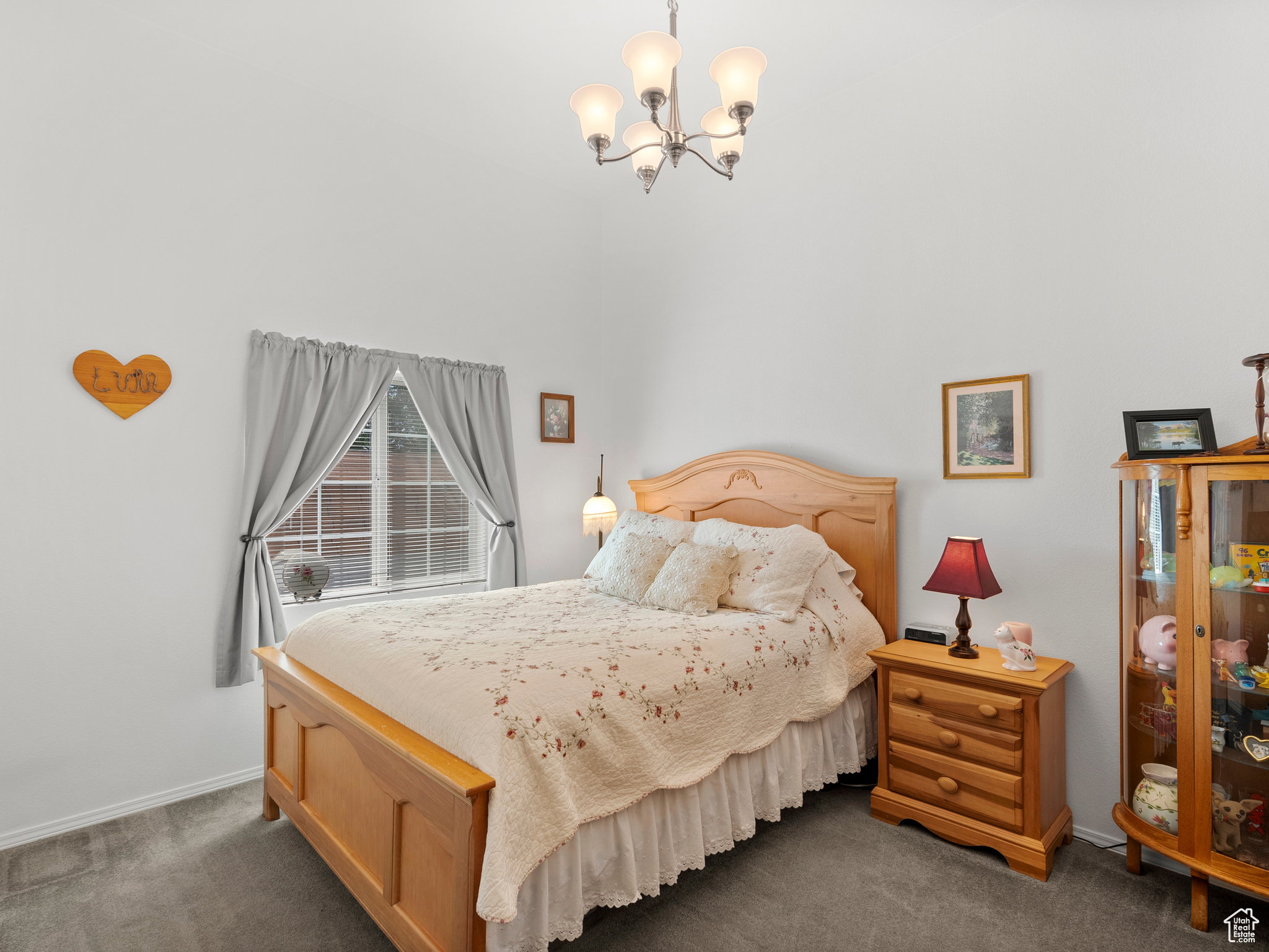 Third bedroom with tall ceilings.