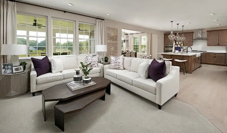 Picture of a similar model only. Not actual home. Actual home will have different finishes or options than seen here. Open-concept living area featuring a kitchen and dining space