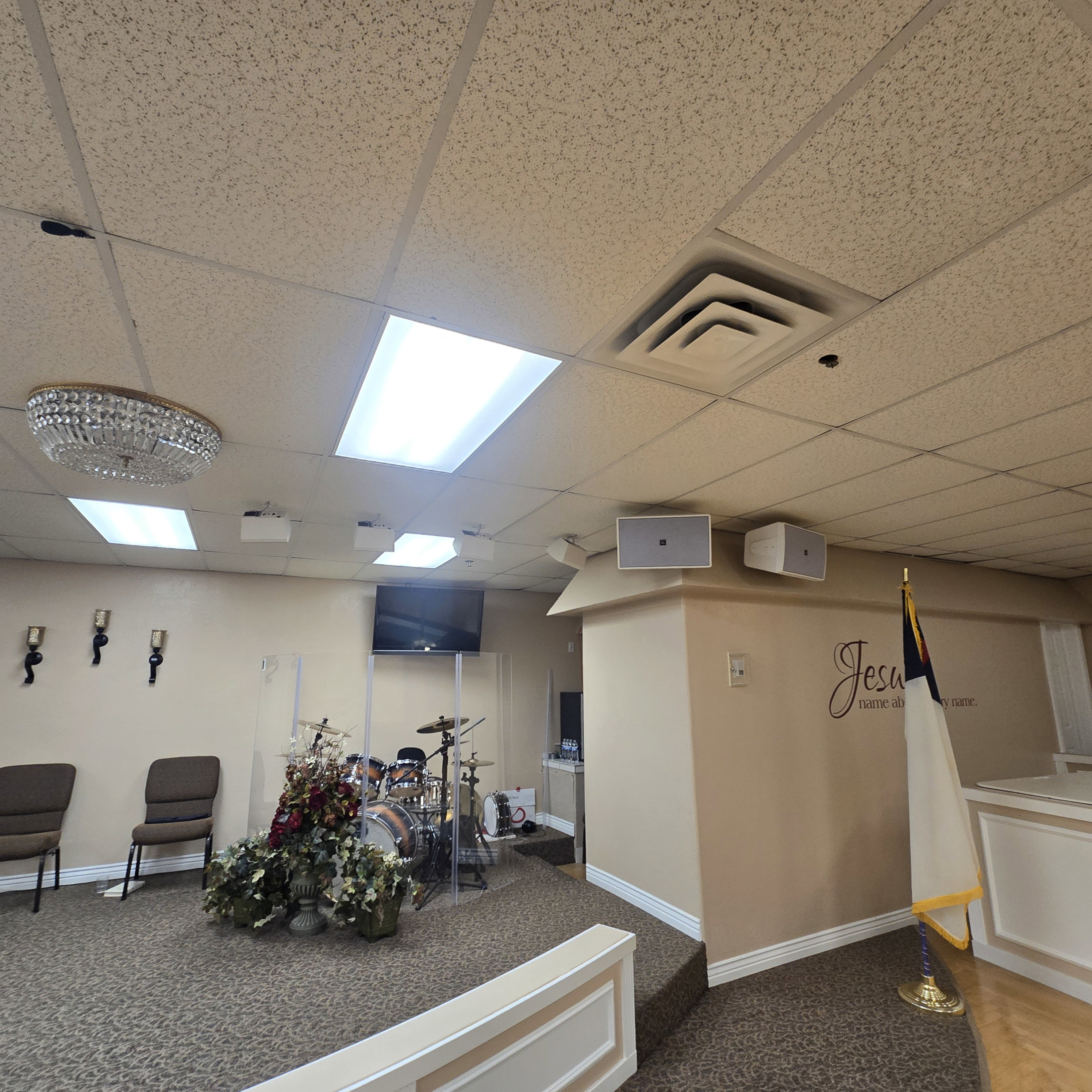 Ceiling mounted sound system