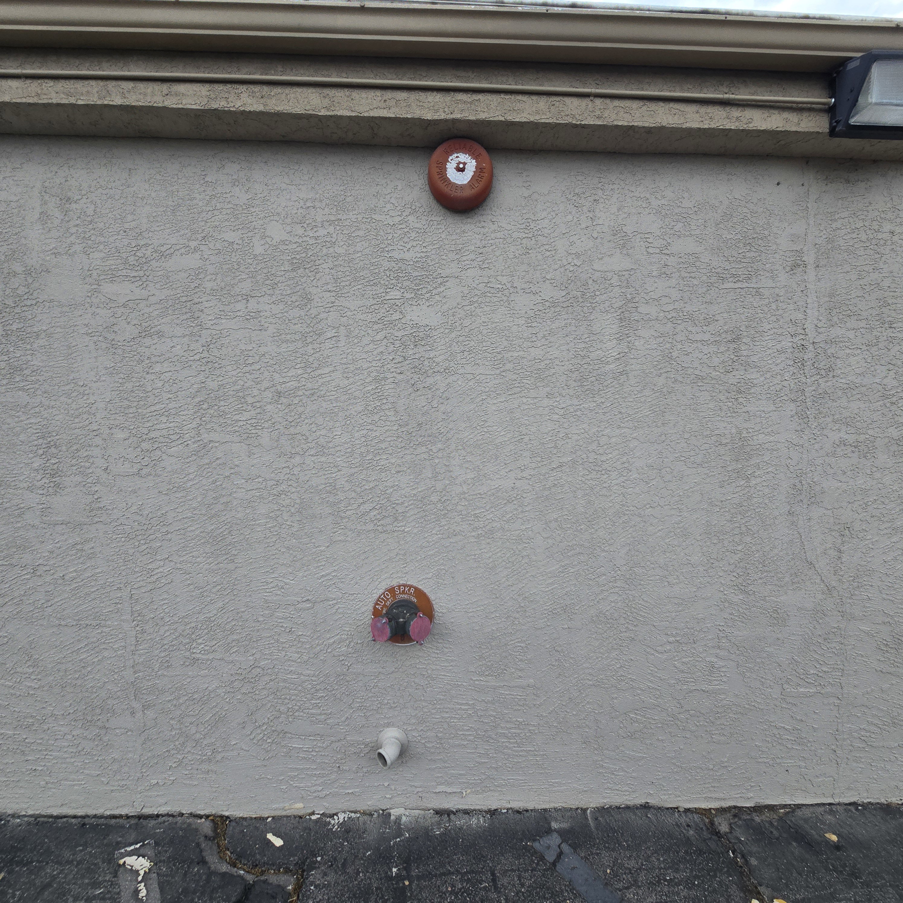 Exterior fire suppression access.