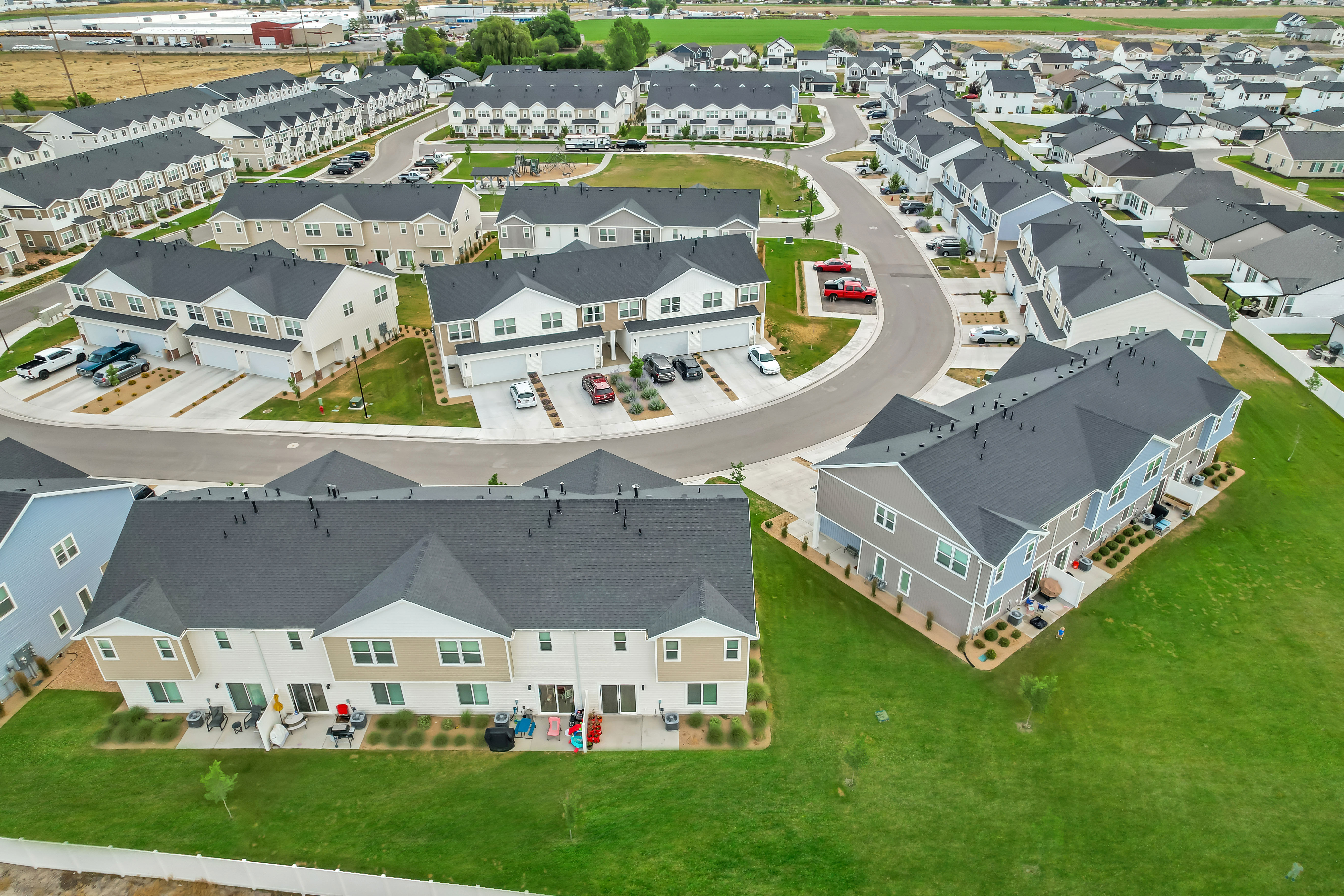 Aerial perspective of development
