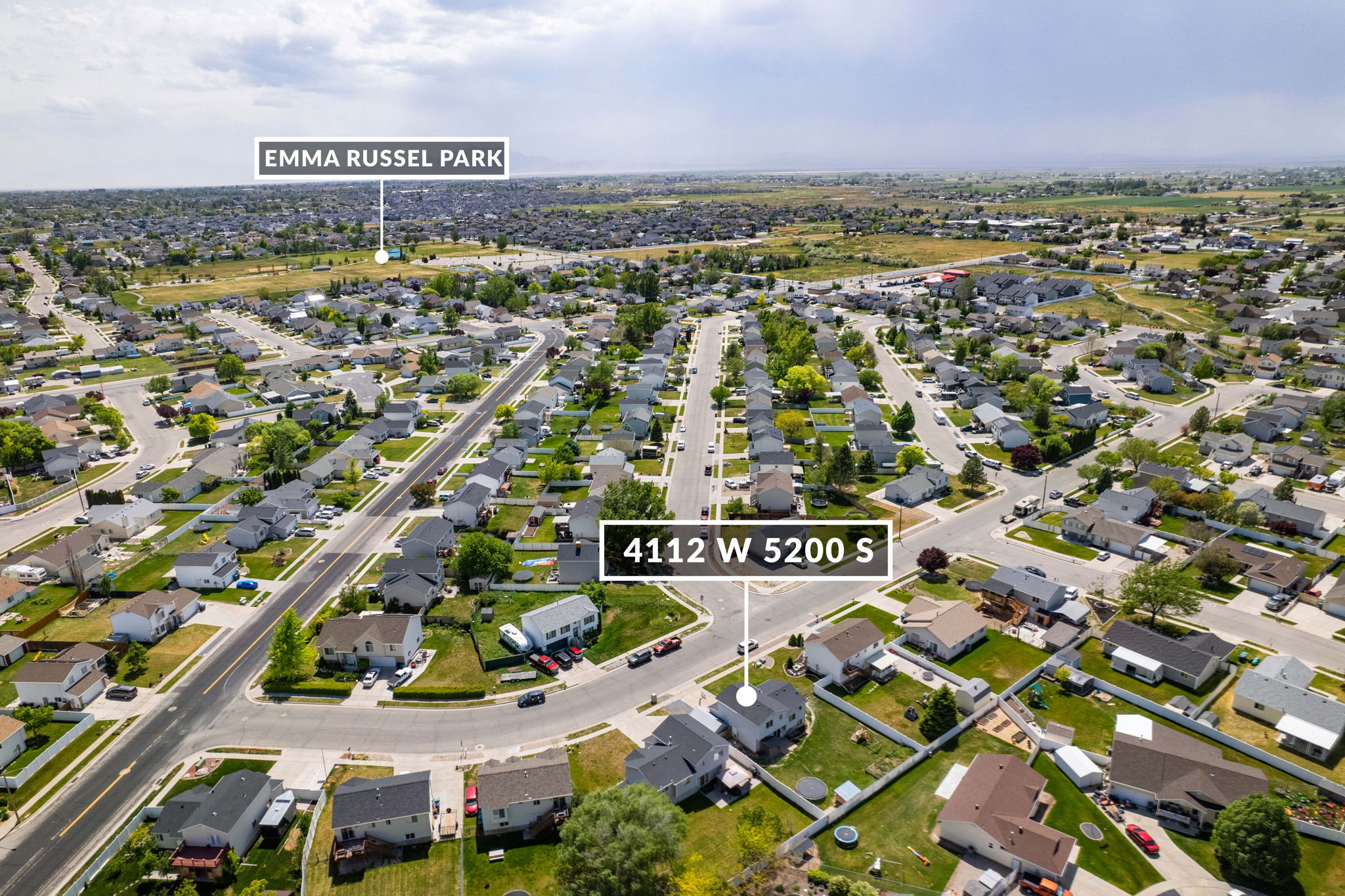 Residential neighborhood featuring a mix of single-story and multi-story homes with established landscaping