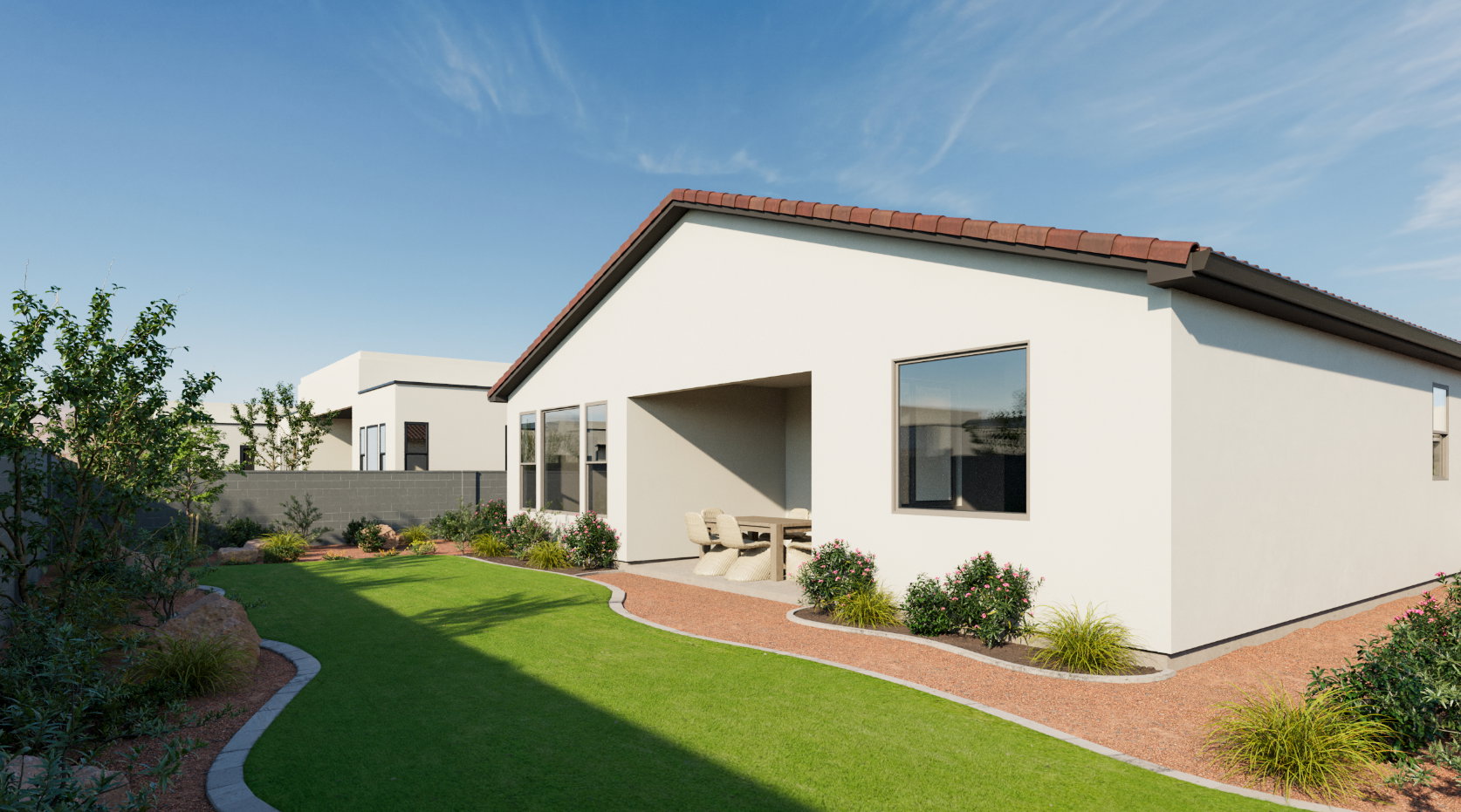 *Rendering* The Basin II Floorplan - Spanish Color Scheme A Elevation