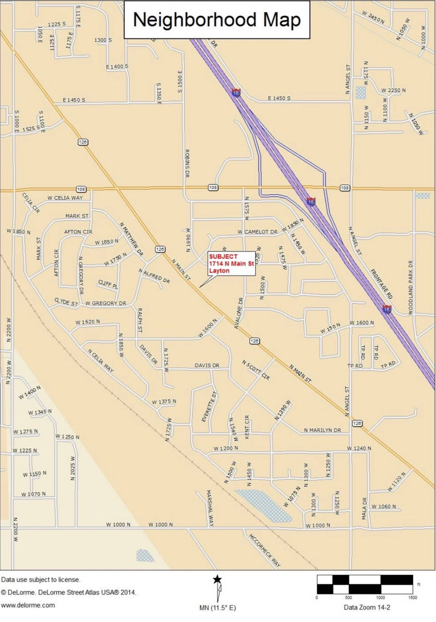 Neighborhood Map. Illustrating the property's geographic situation and surrounding street layout