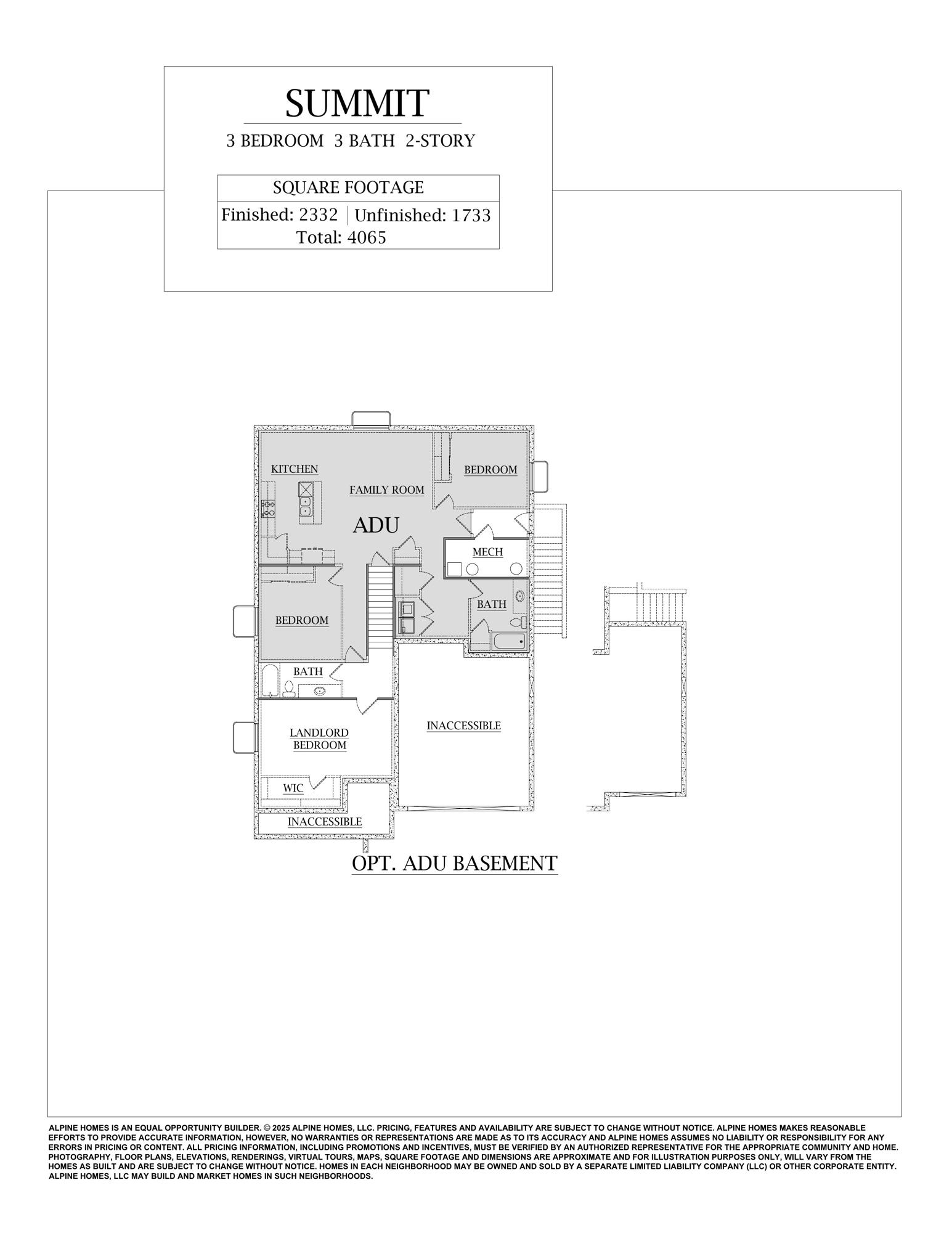 Basement ADU Floor Plan