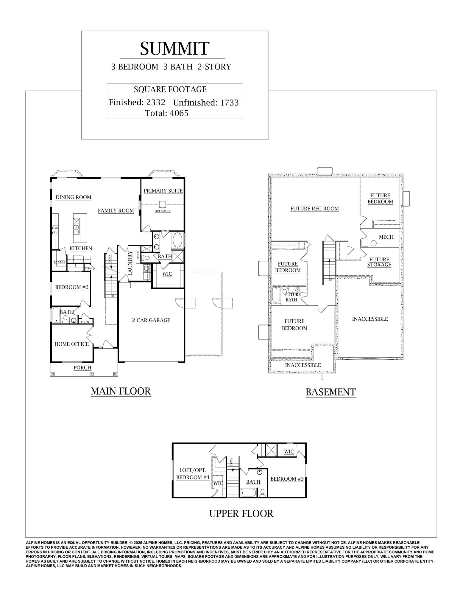 Main Level and Second Story Floor Plan