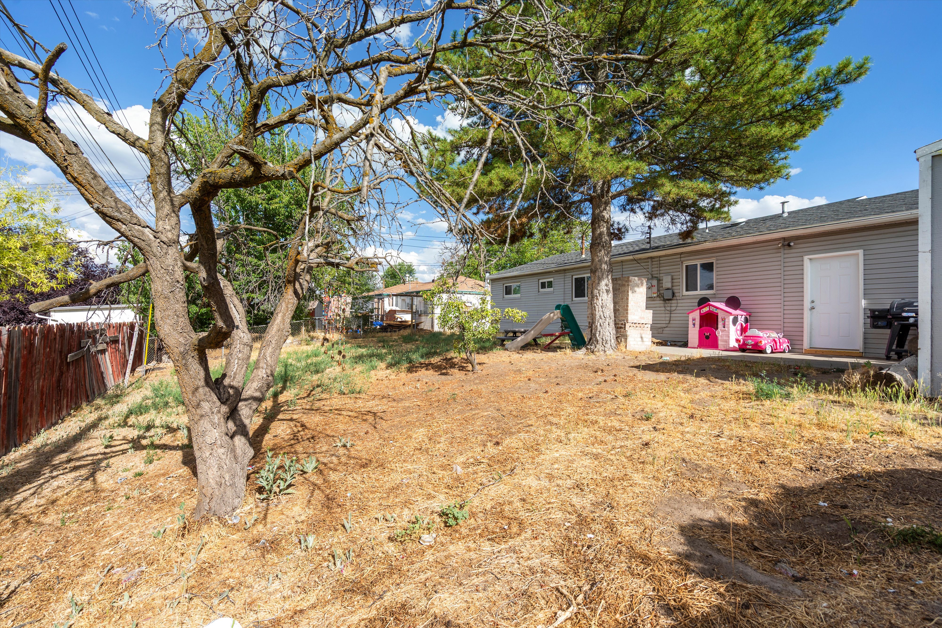 Spacious backyard