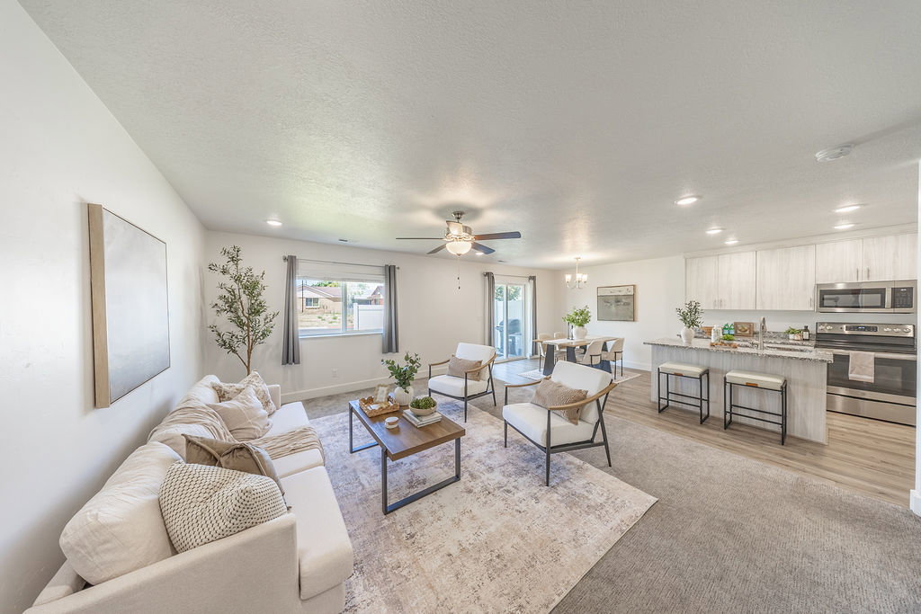 Open concept living area showing spaciousness.
