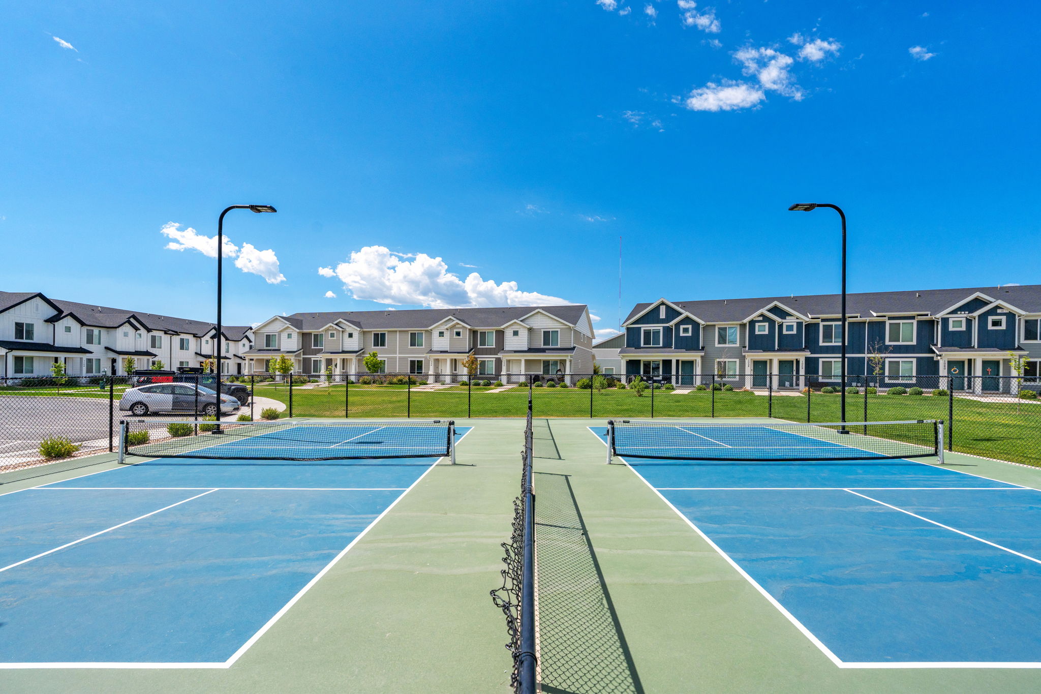 Fully lighted, twin pickleball courts!