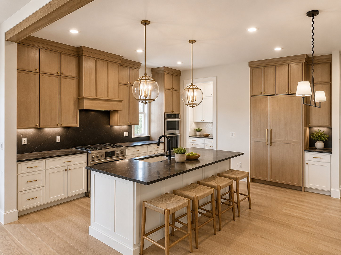 AI professionally Enhanced Kitchen picture.