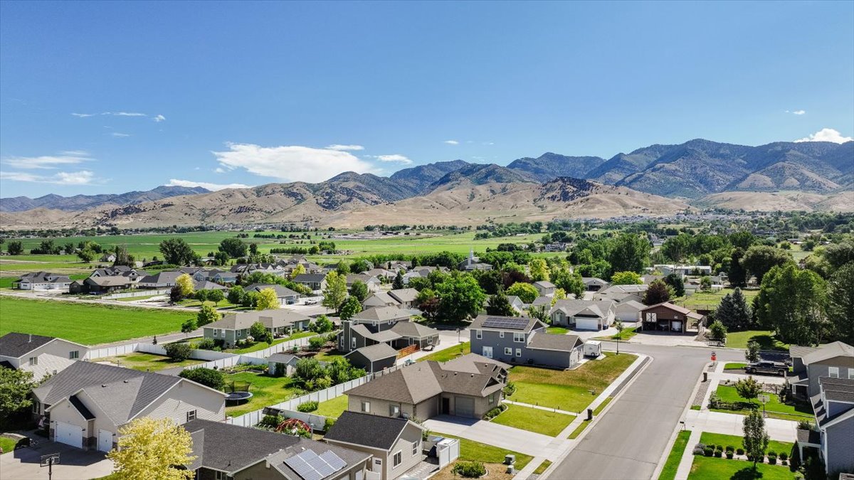 Residential neighborhood featuring detached homes and paved streets