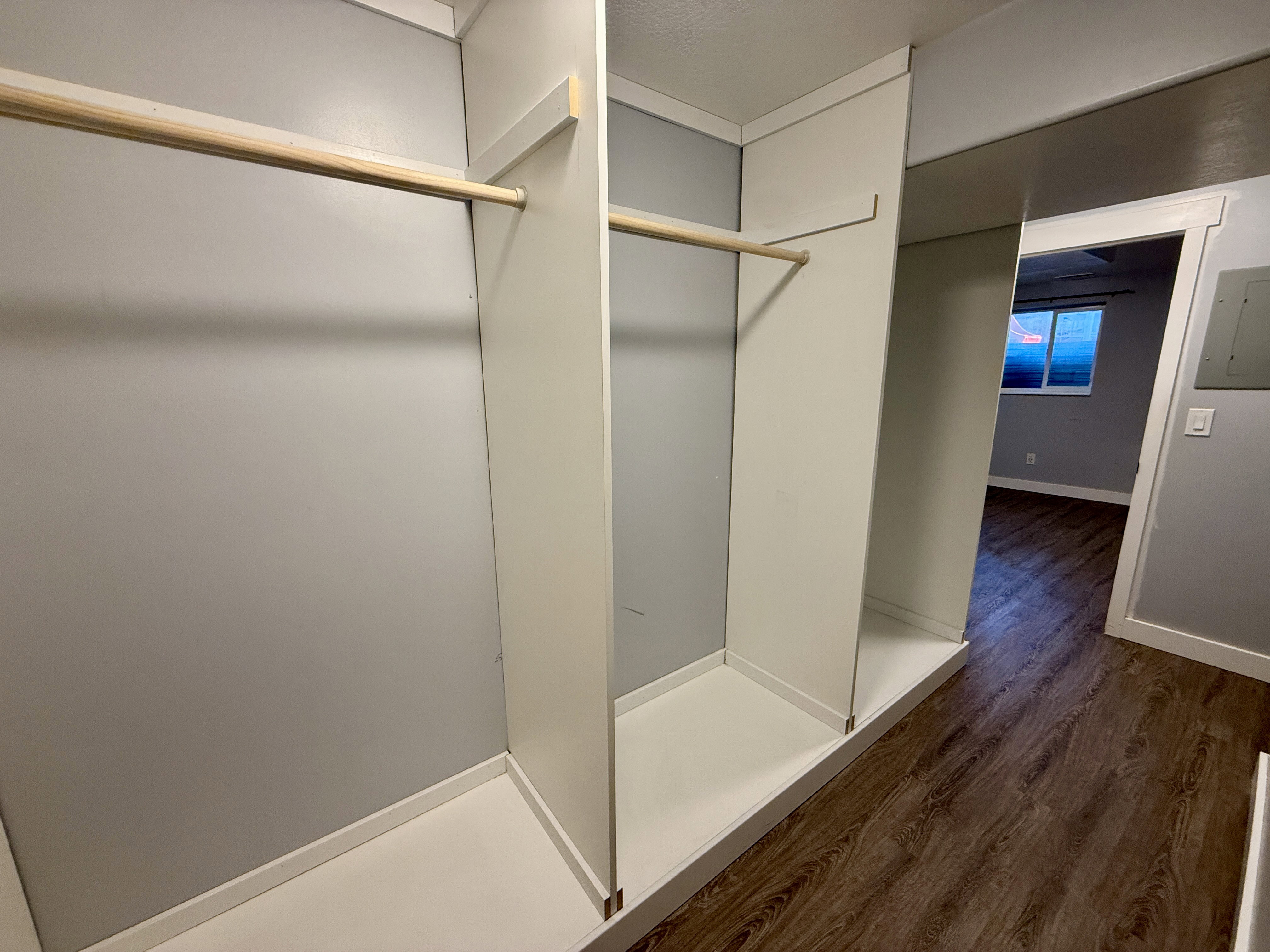 walk in closet in bedroom suite