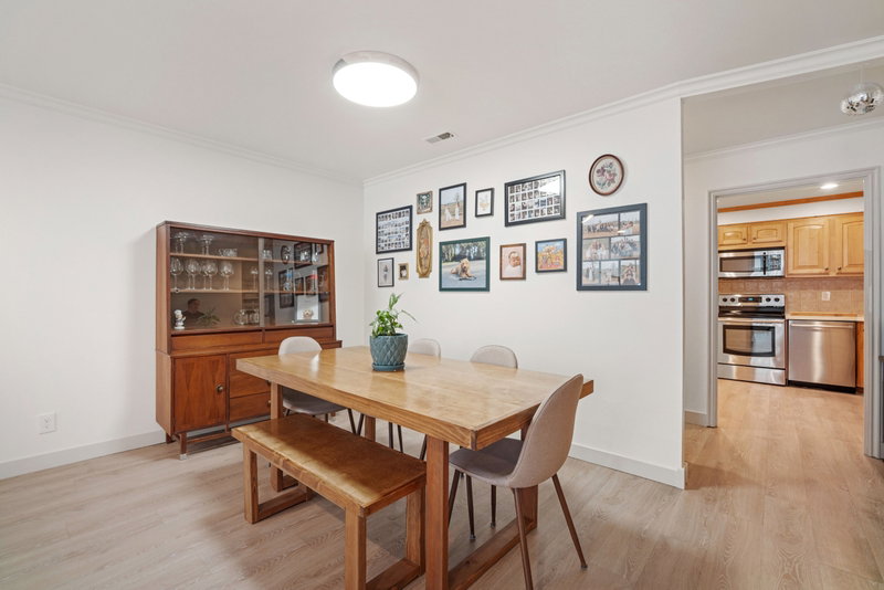 Dining area off the living room - great for entertaining
