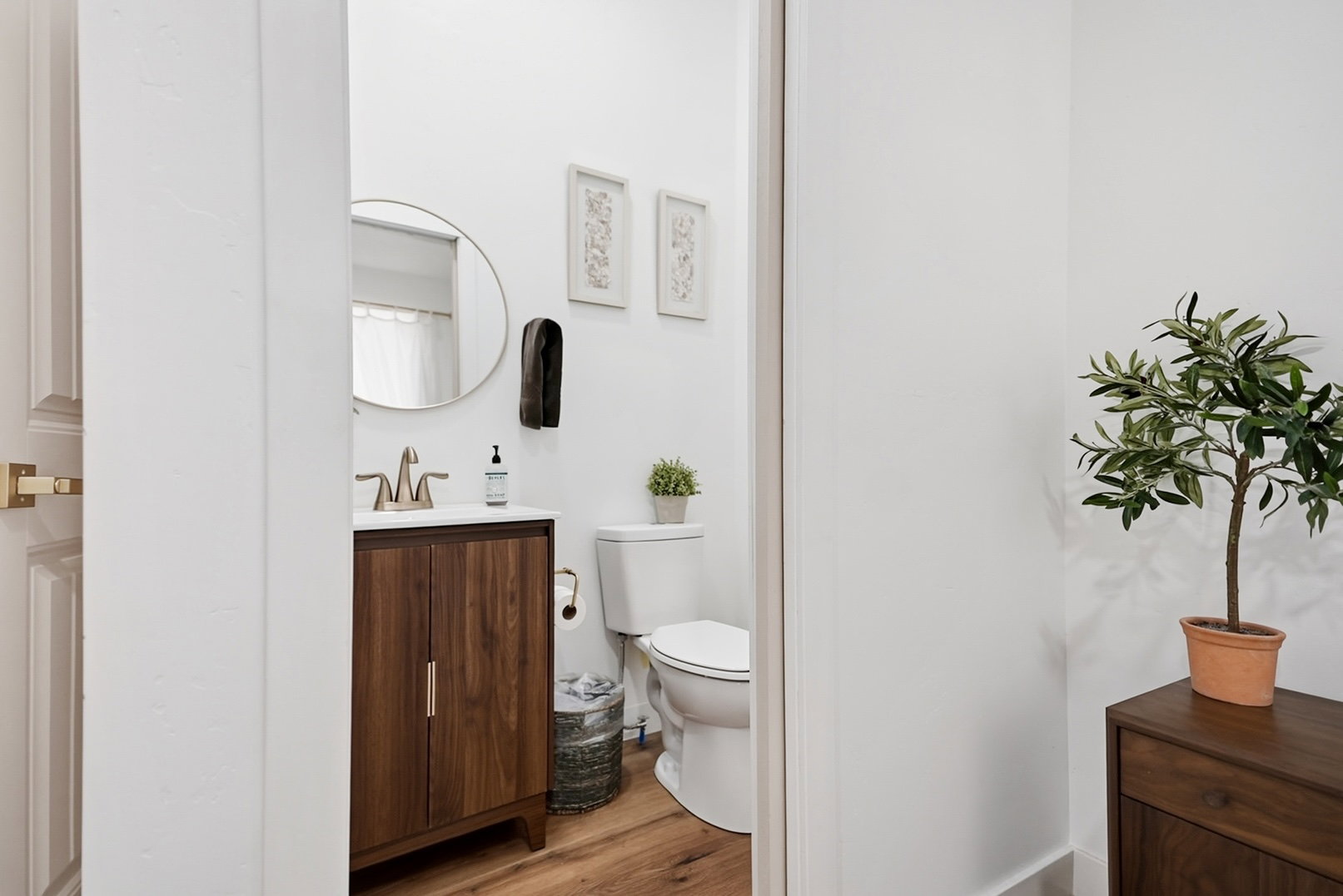 Half bathroom included in the Primary Bedroom.