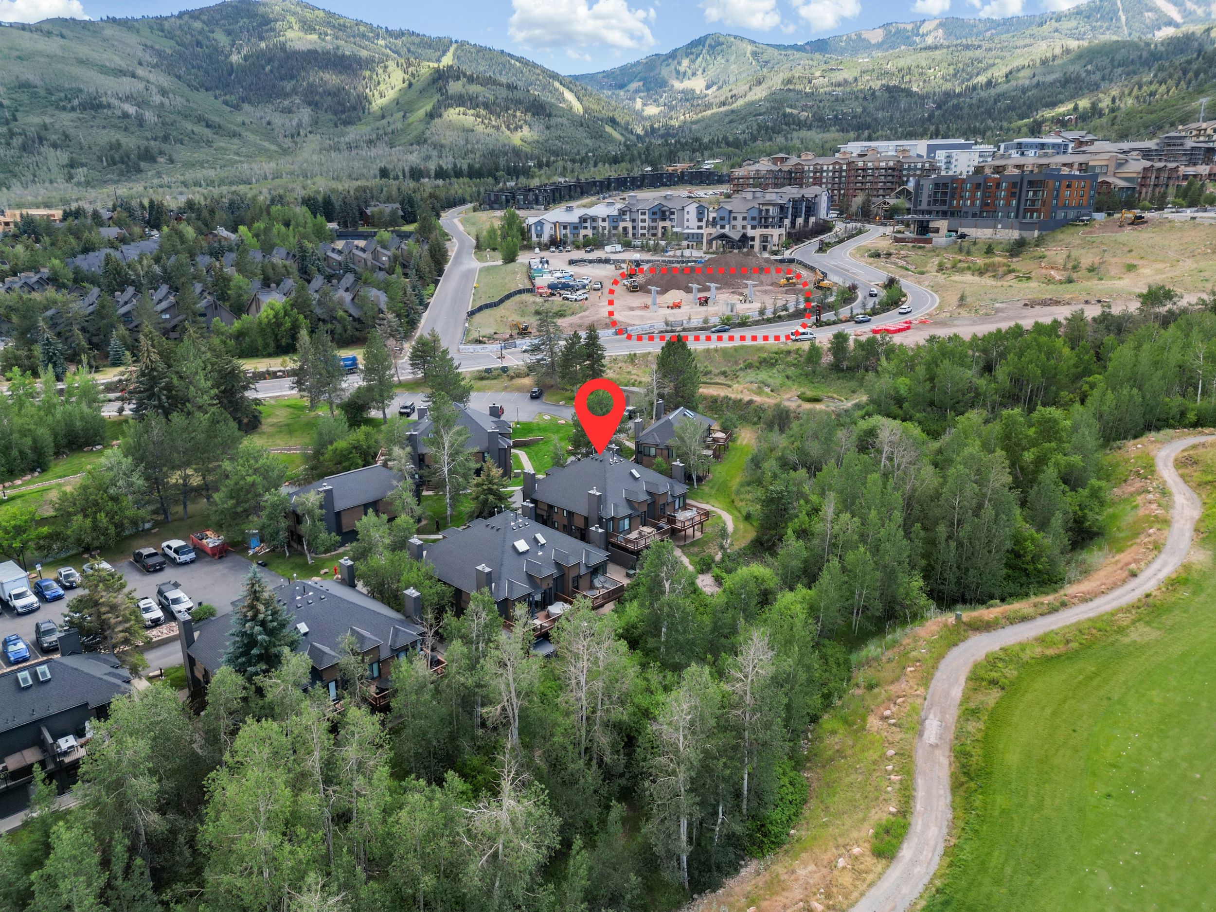 Aerial view of home 350 feet from Mid-station Cabriolet stop