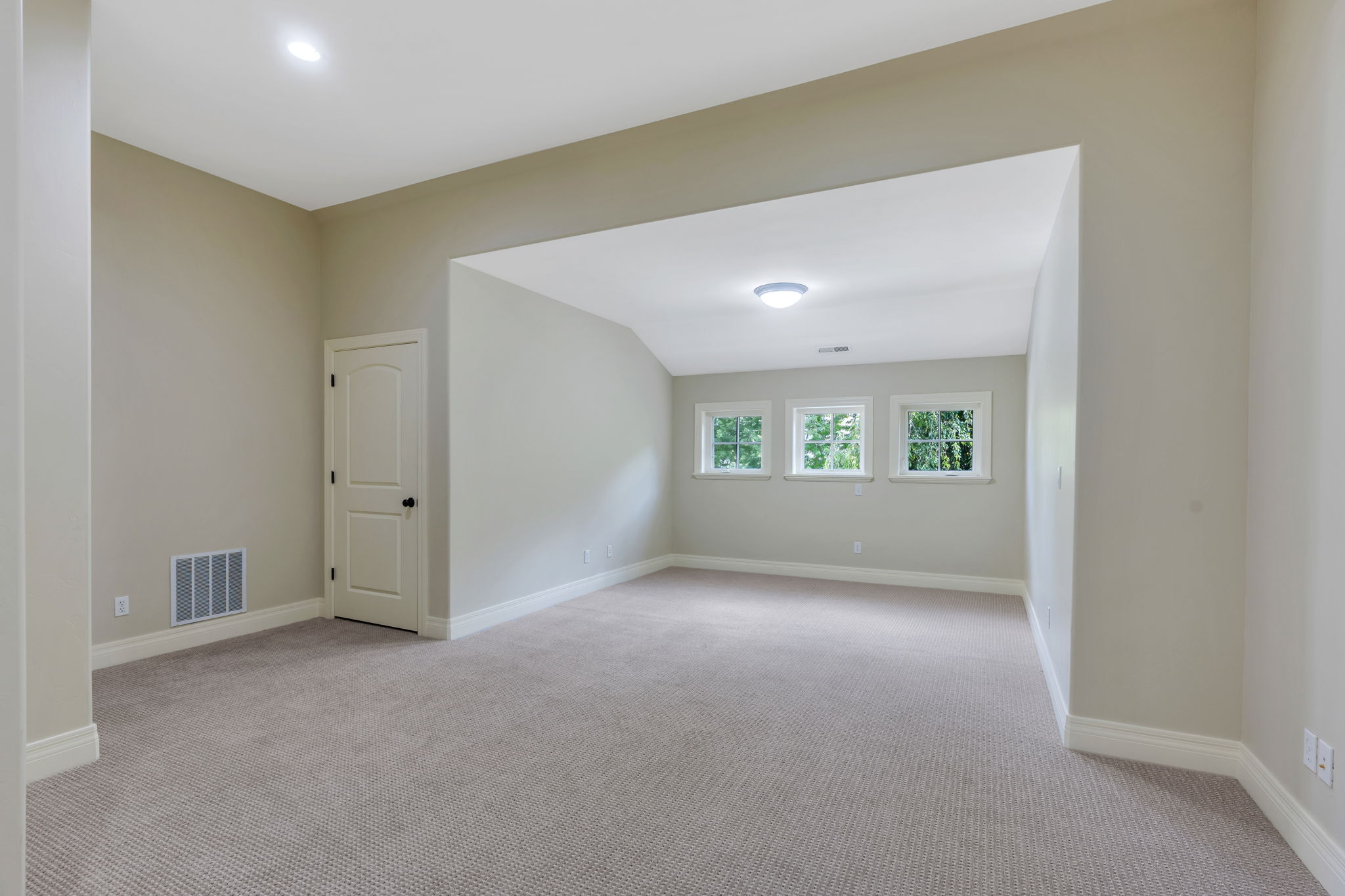 Large open flex space next to level two bedrooms