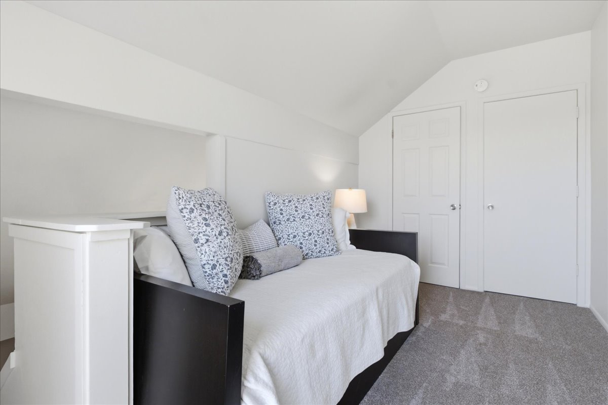 Flexible upstairs loft easily doubles as an extra guest bedroom, lounge, or home office space.