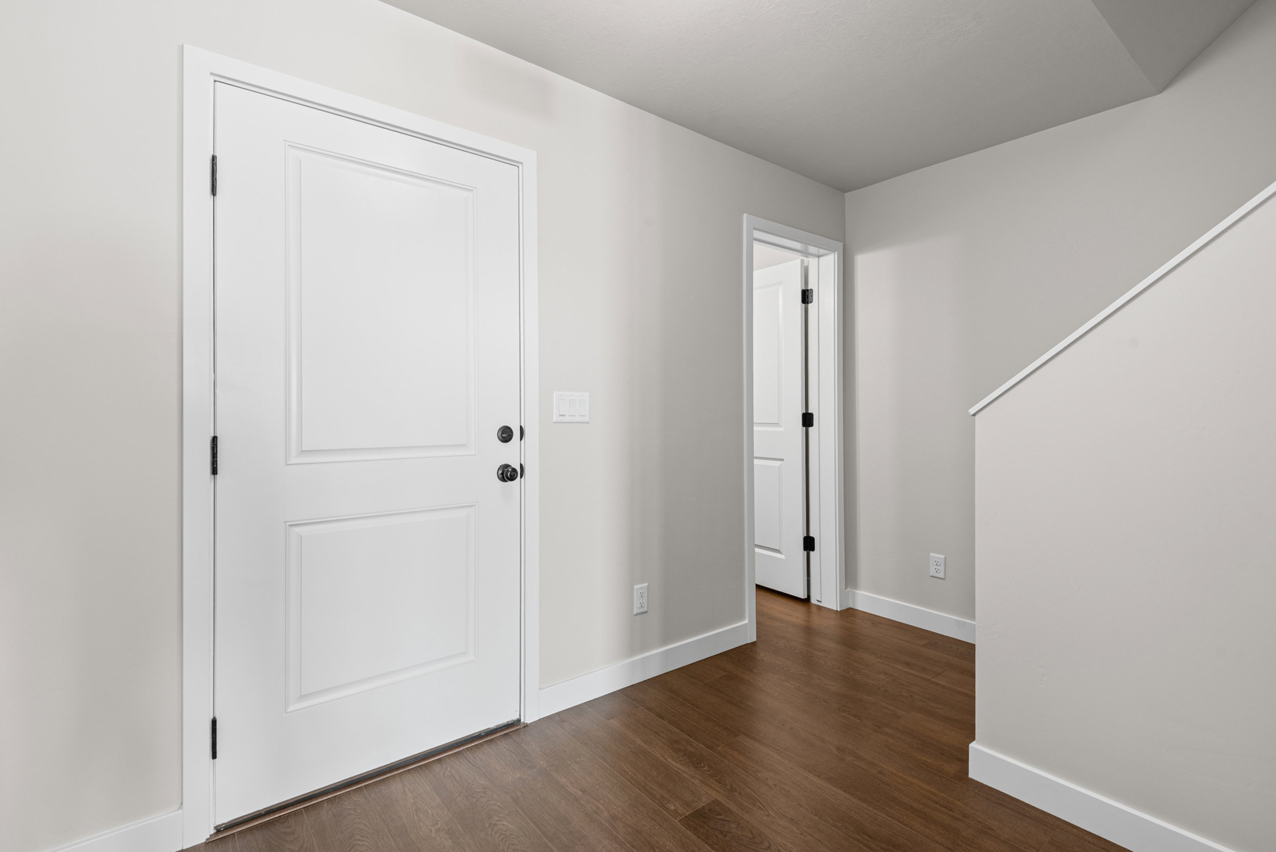 Entry door and half bath