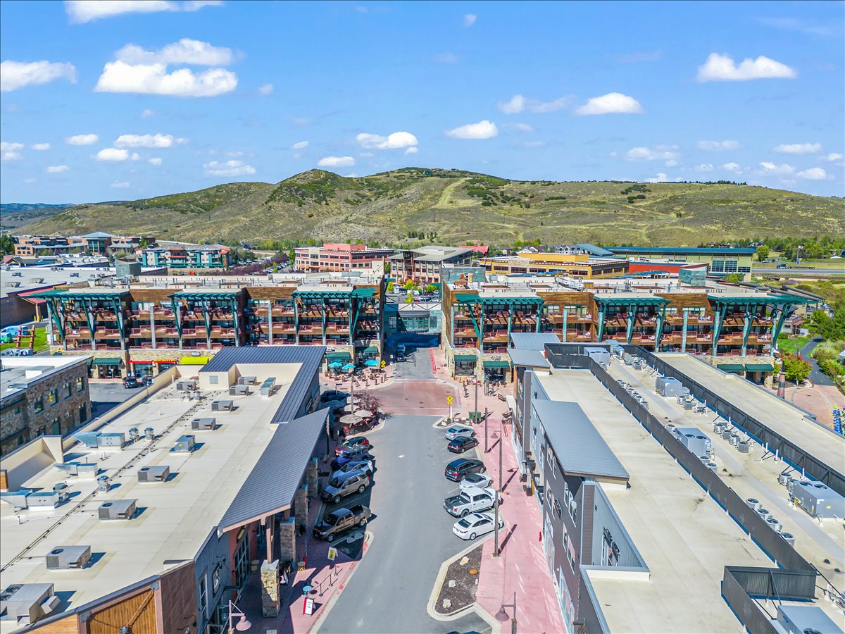 Urban mixed-use development with multi-story buildings