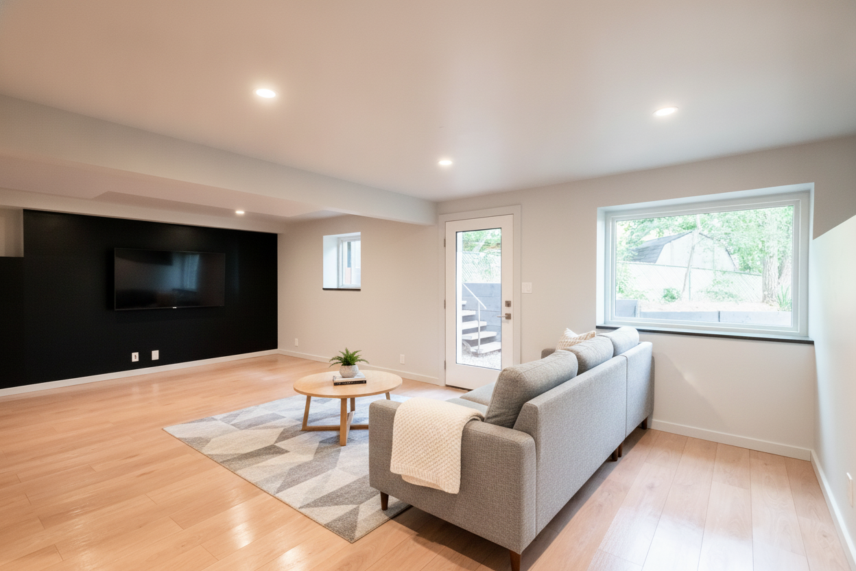 Living room. Virtually staged