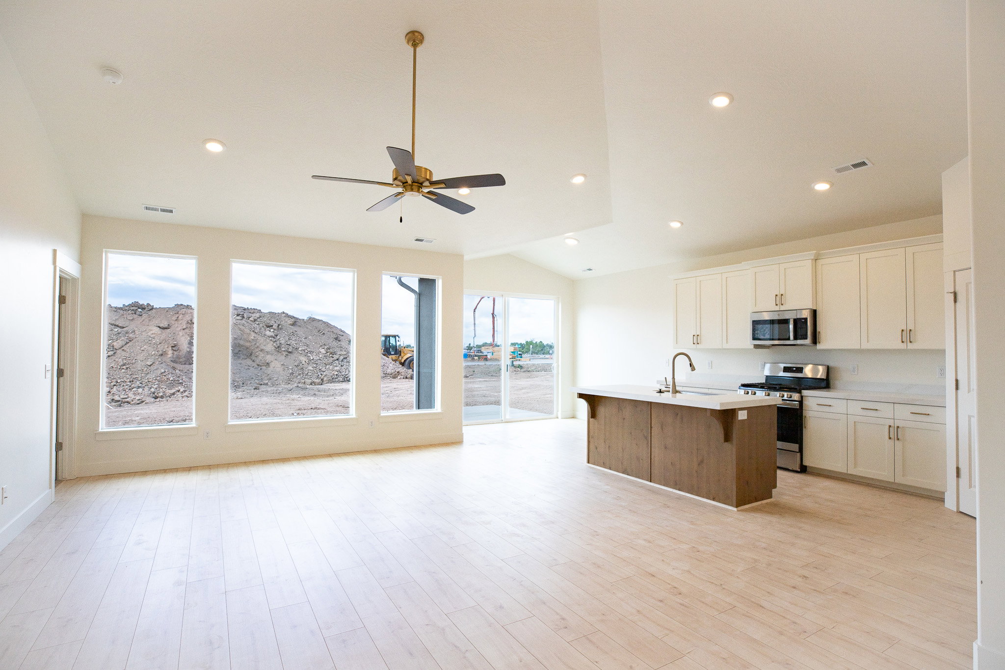 Kitchen, Dining Area, and Great Room