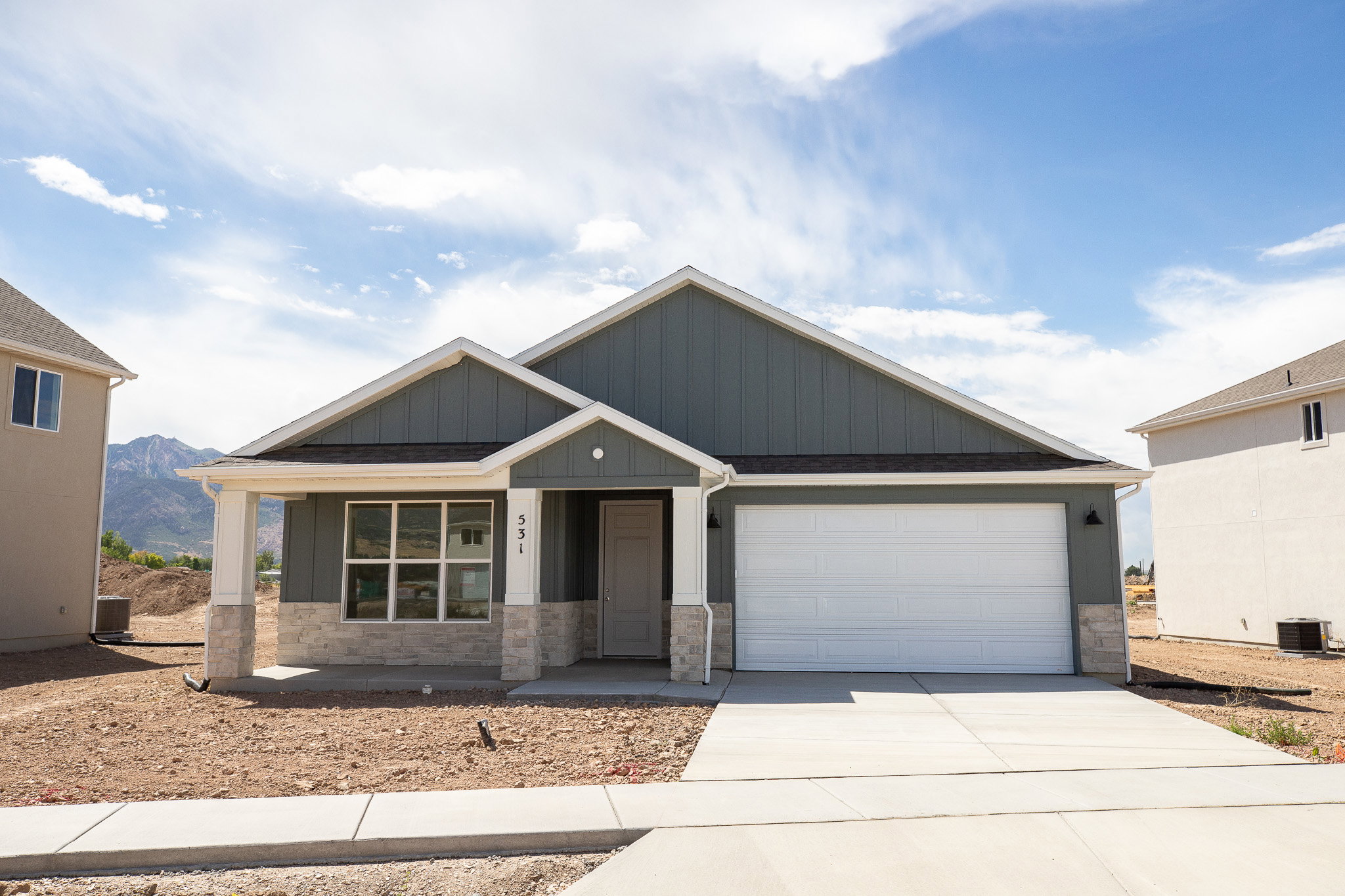 Front of the Home (front yard landscaping will be installed).