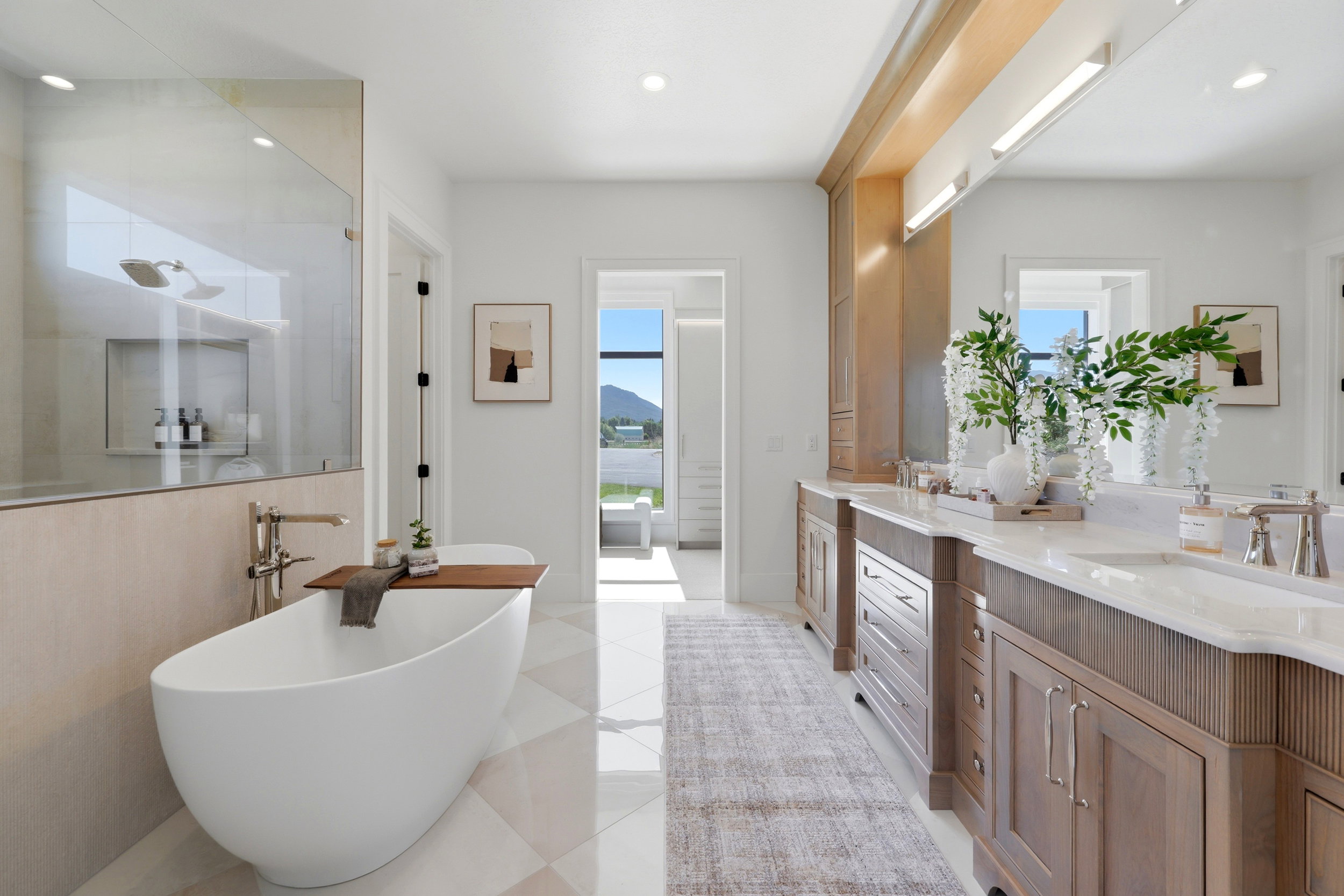 Elegant freestandin tub in Primary ensuite