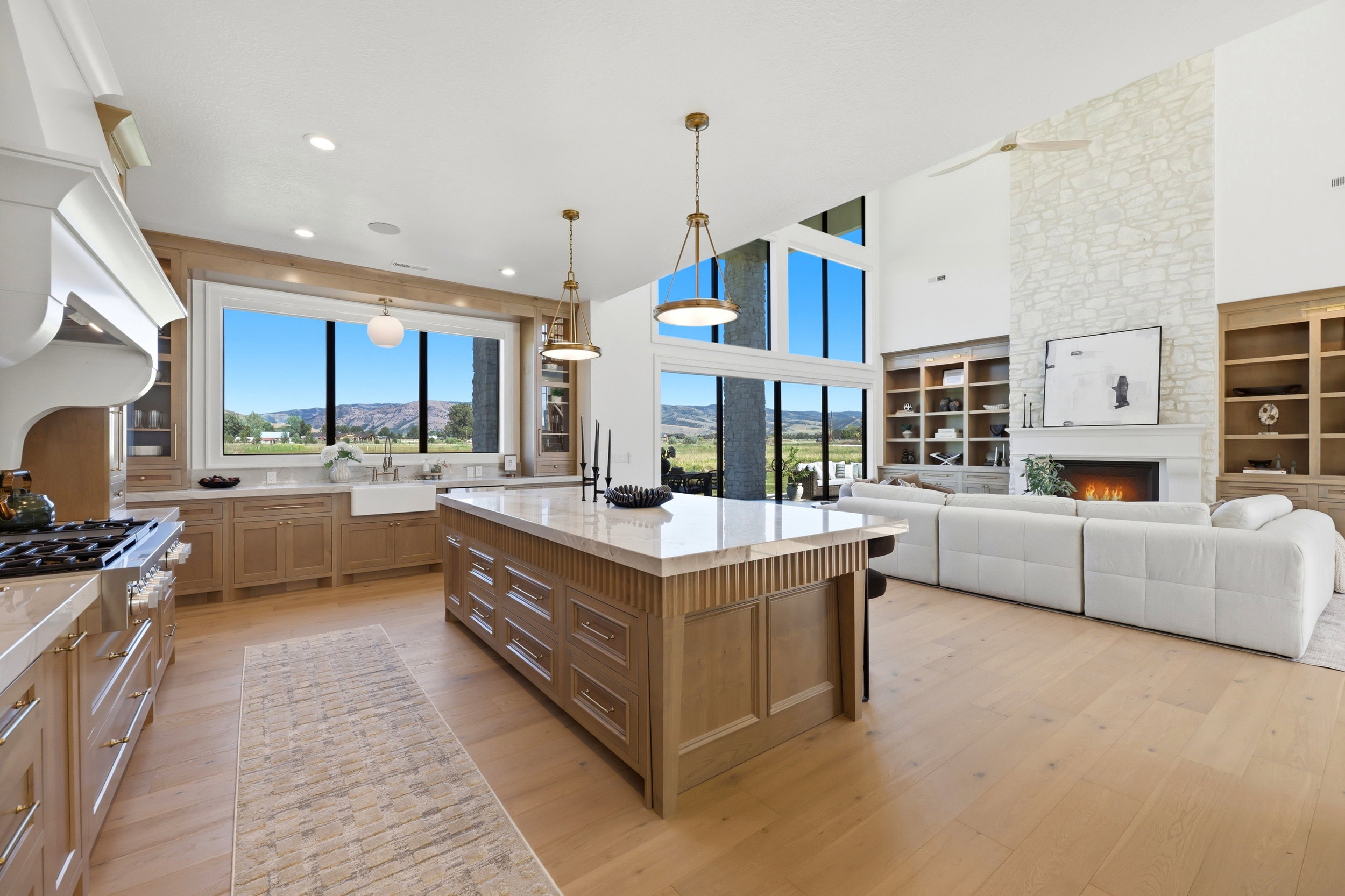 Massive kitchen and great room for friends and family.