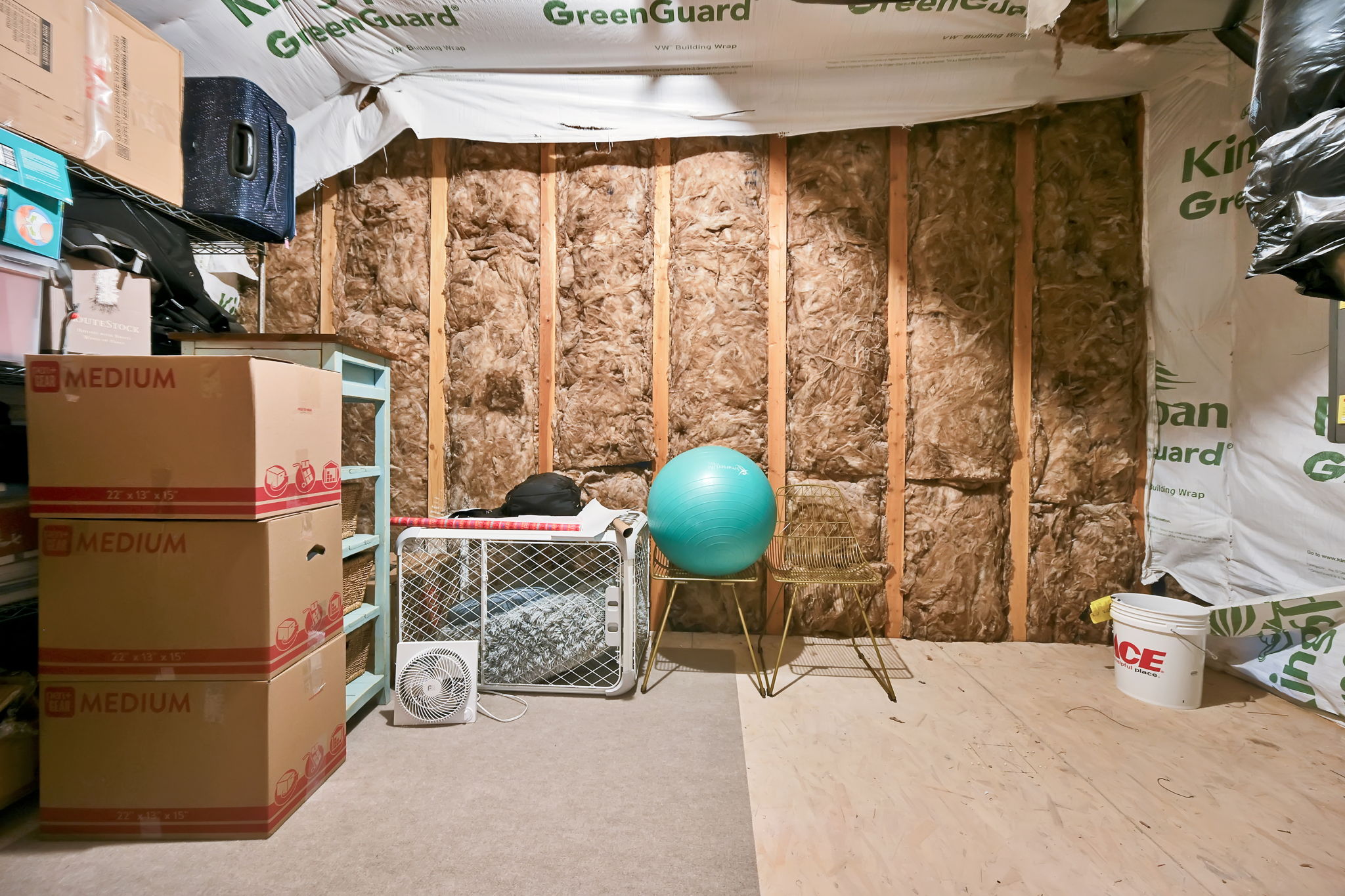 Hidden storage room in primary closet