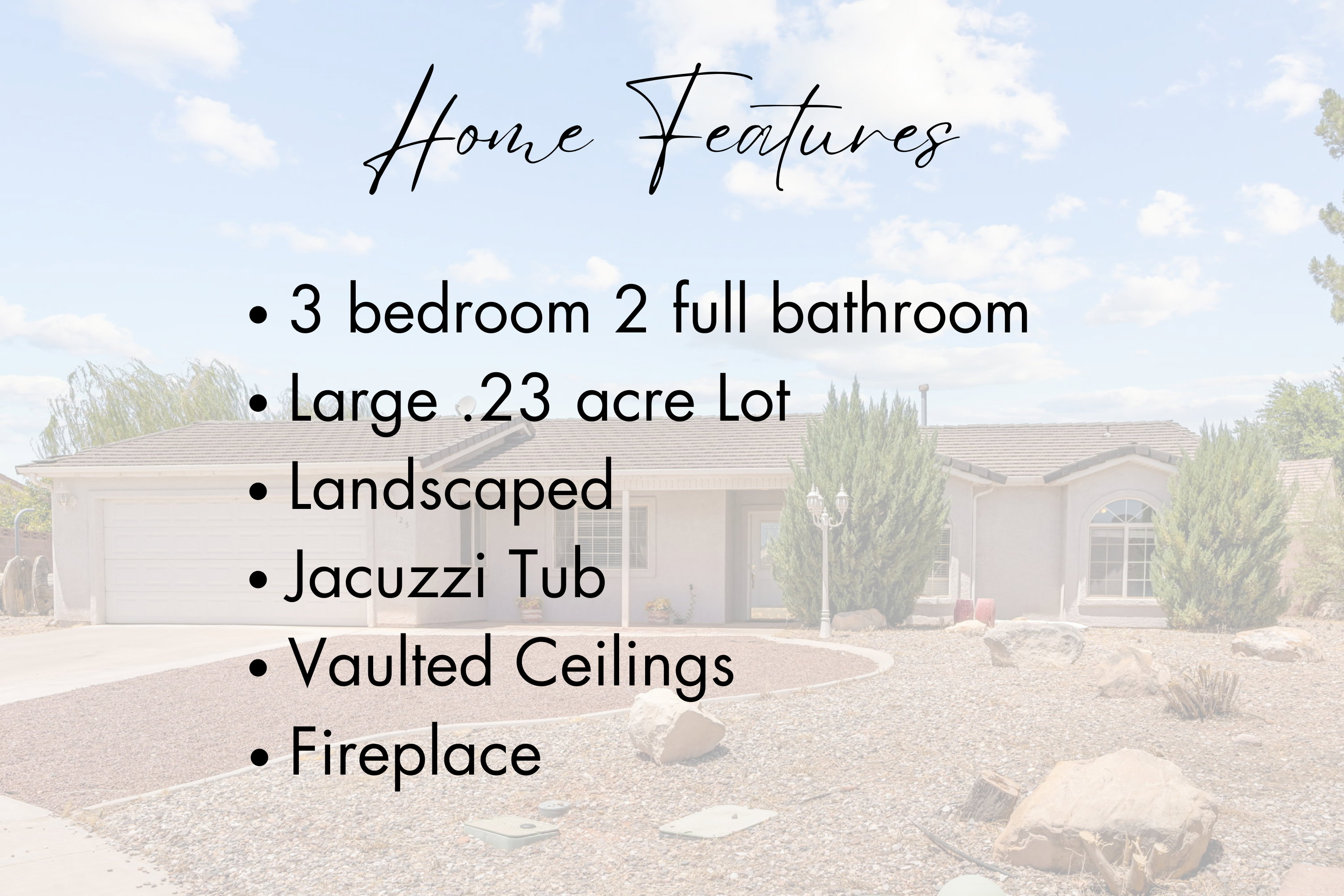 Property Listing. Detailing specific attributes of the property