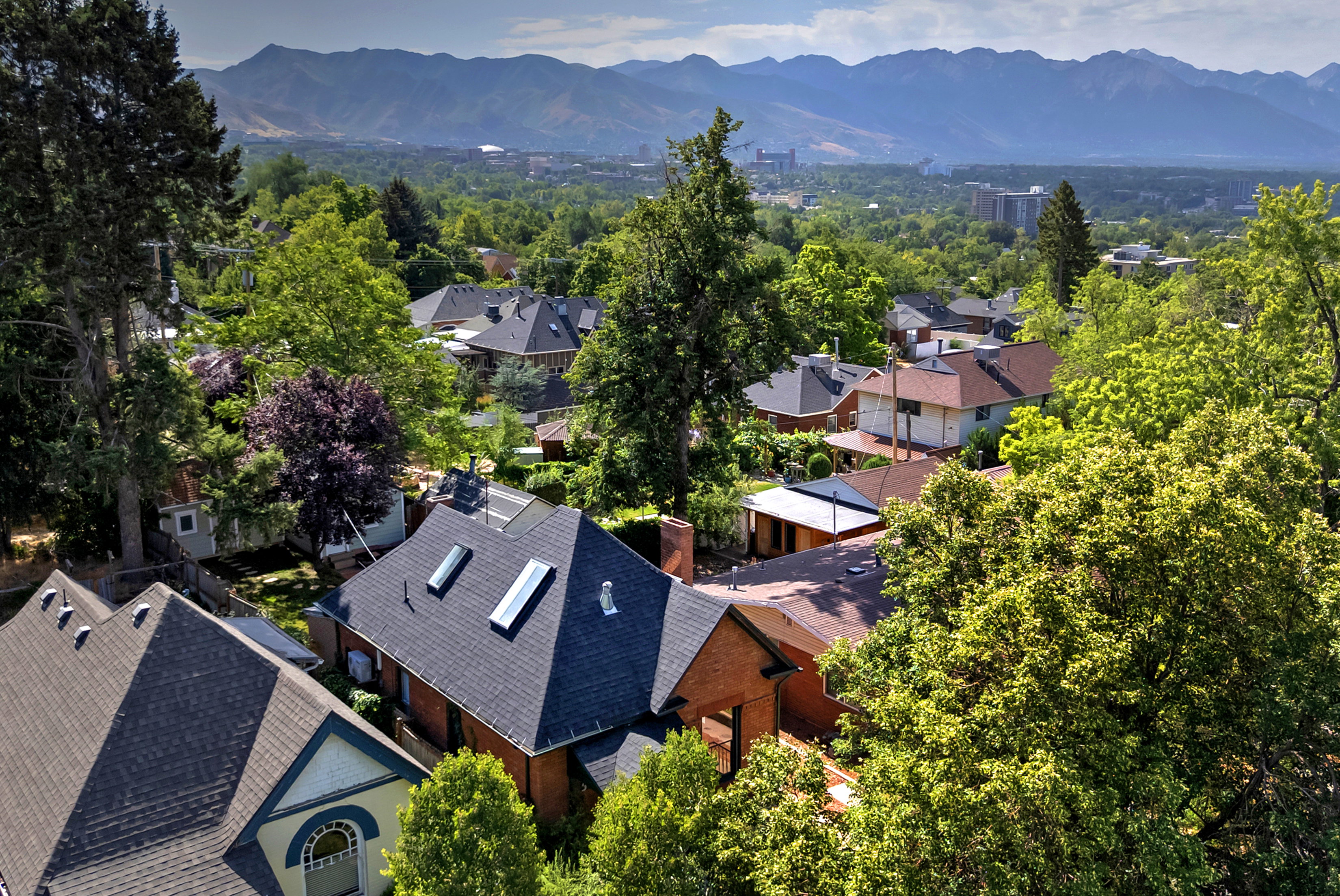 Mountainous landscape providing a natural backdrop to the surrounding area
