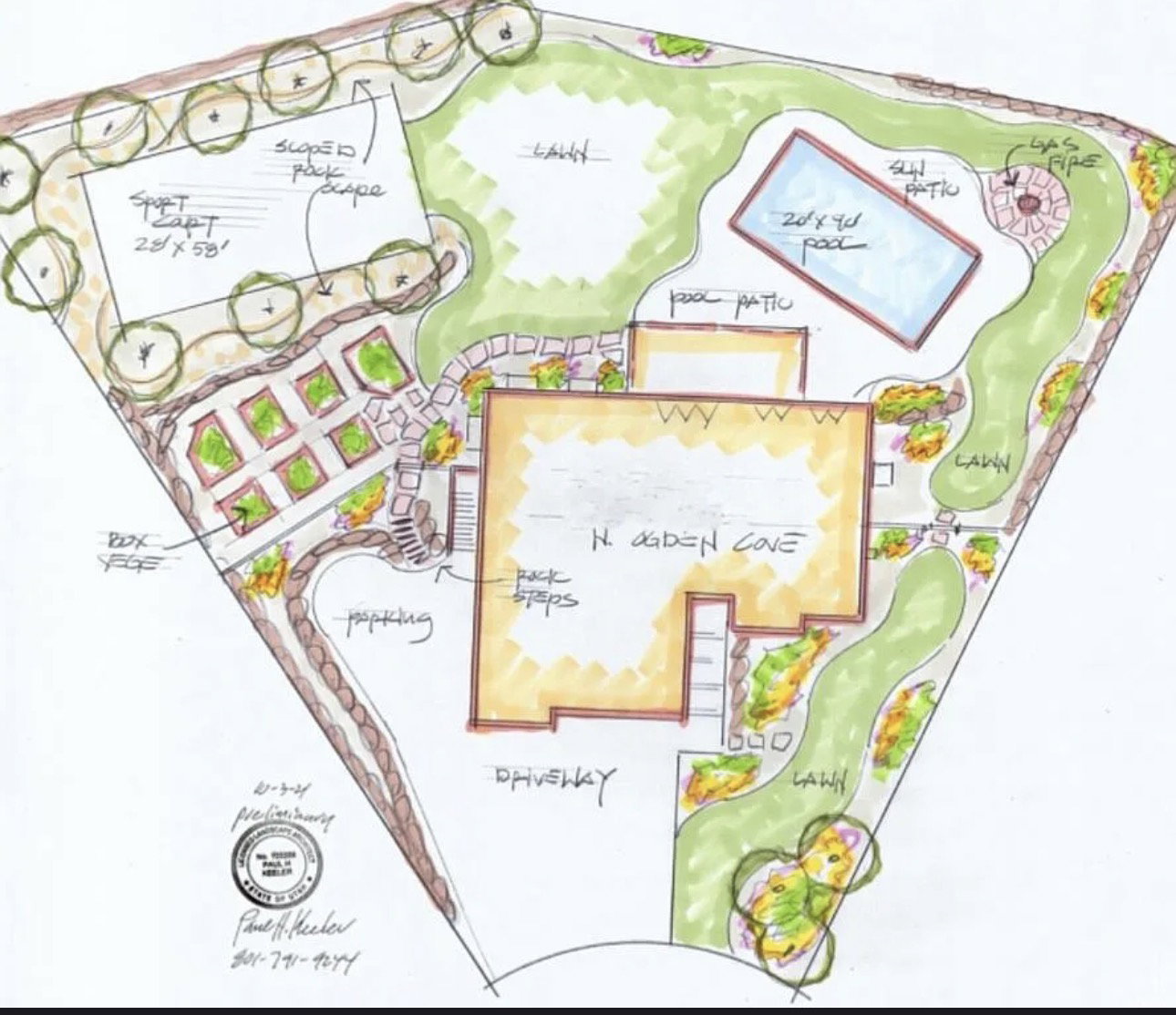 Conceptual landscape plan