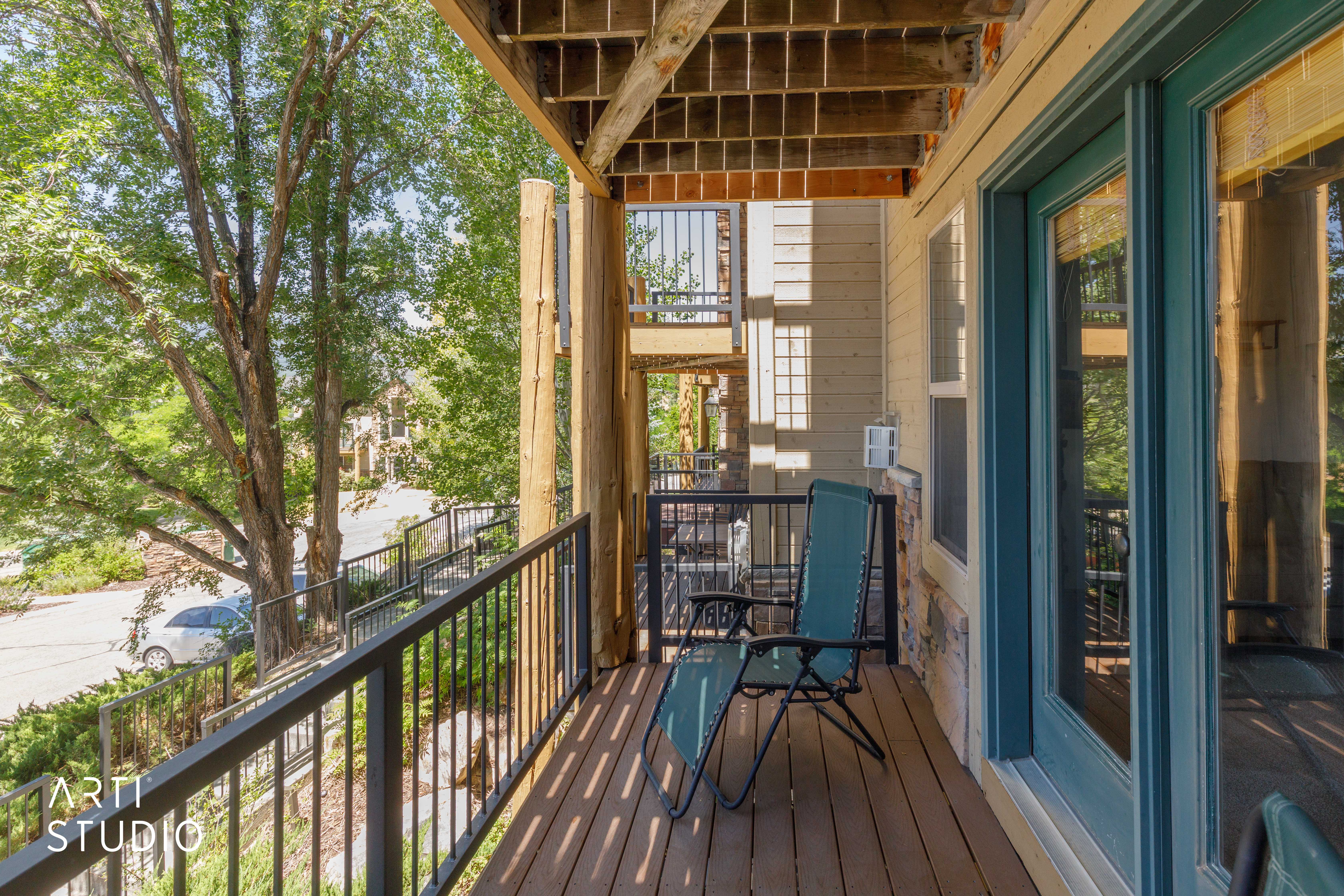 Main level covered deck