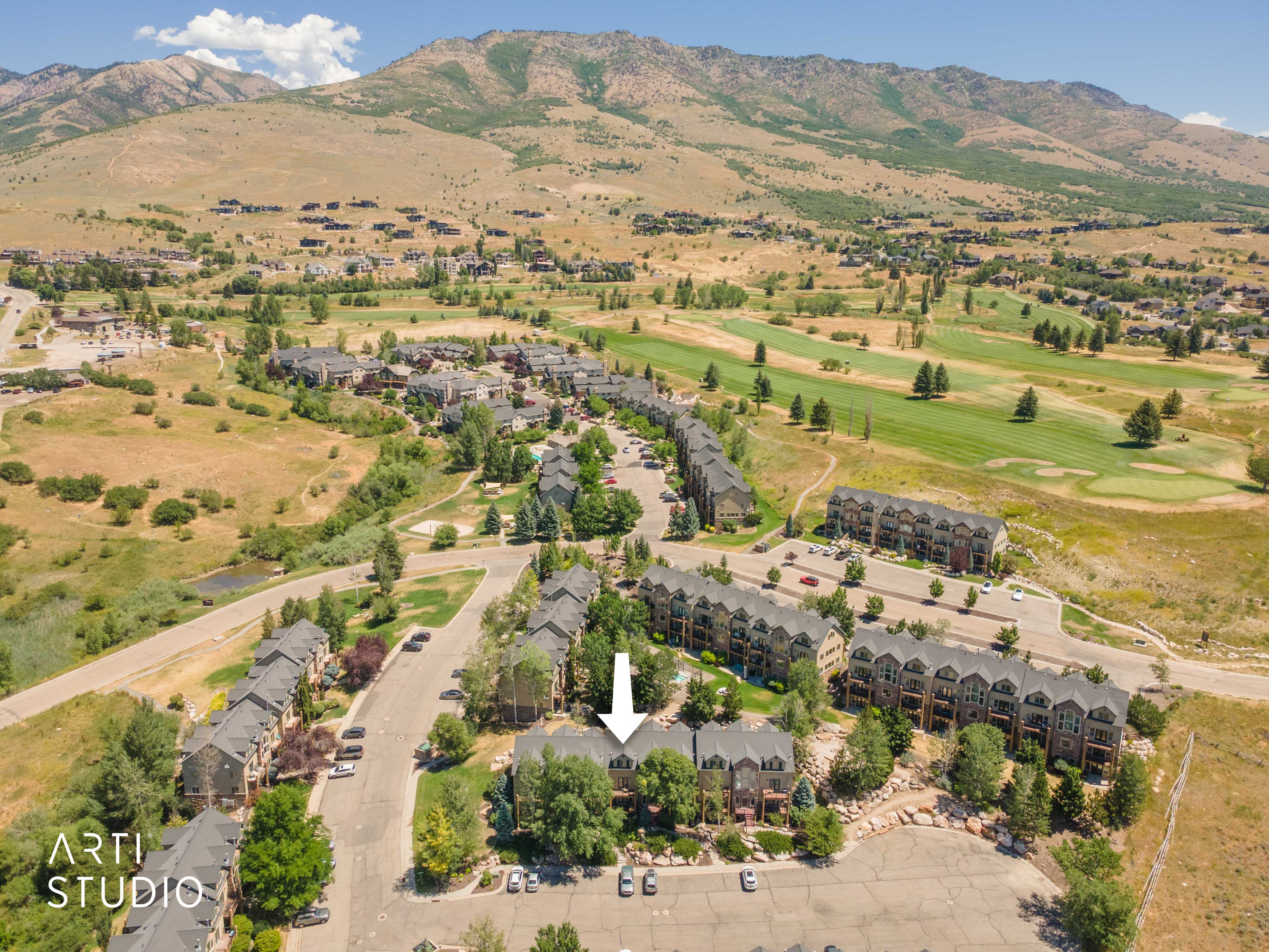 View of Wolf Creek golf course adjacent to Moose Hollow