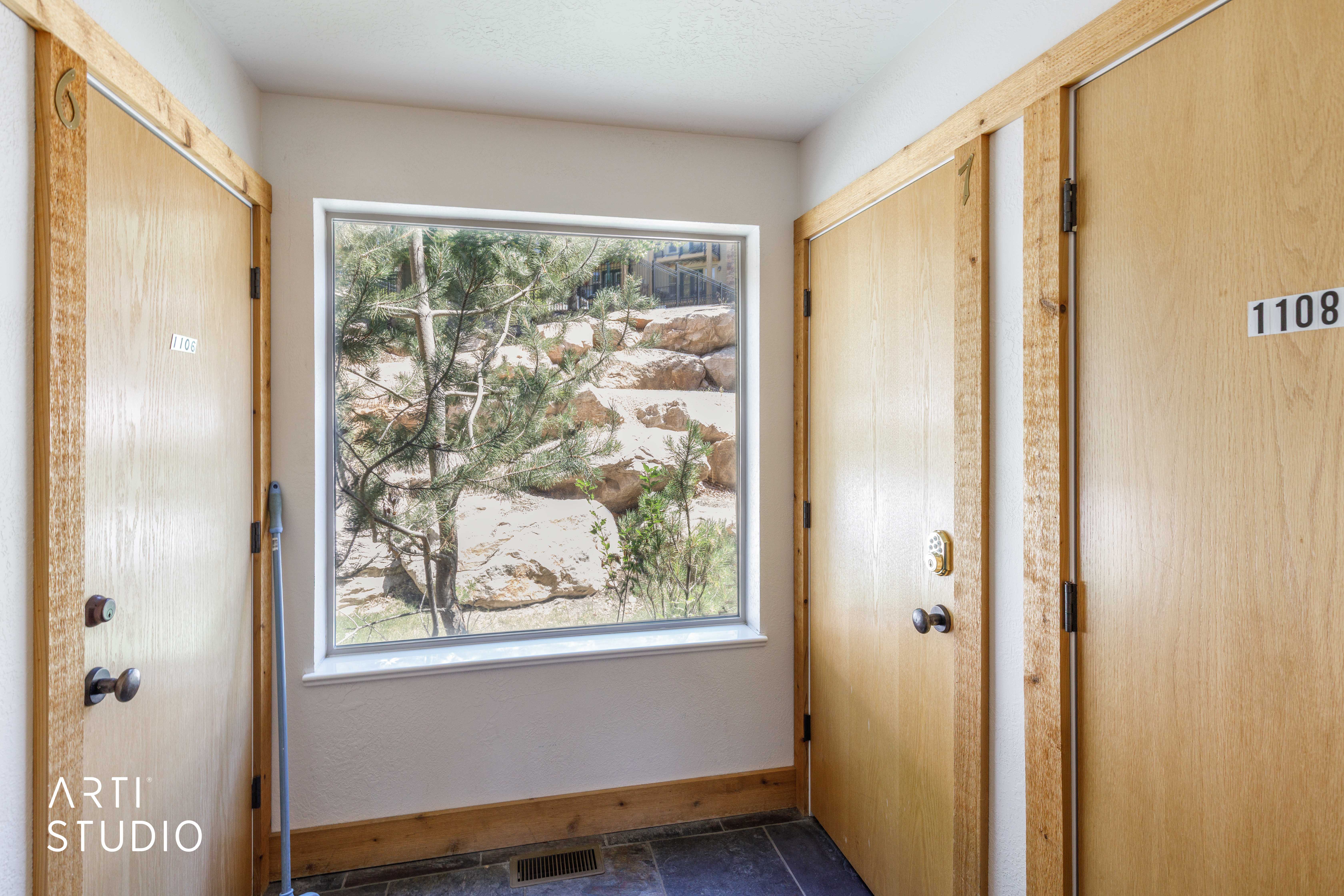 Ski/ storage closets for each unit