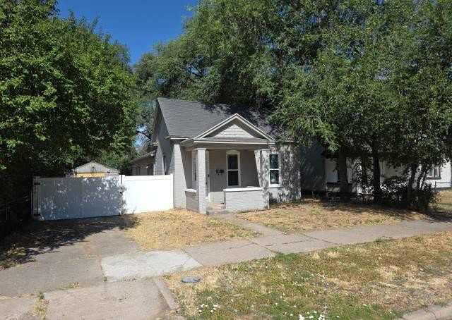 Gray exterior with white trim